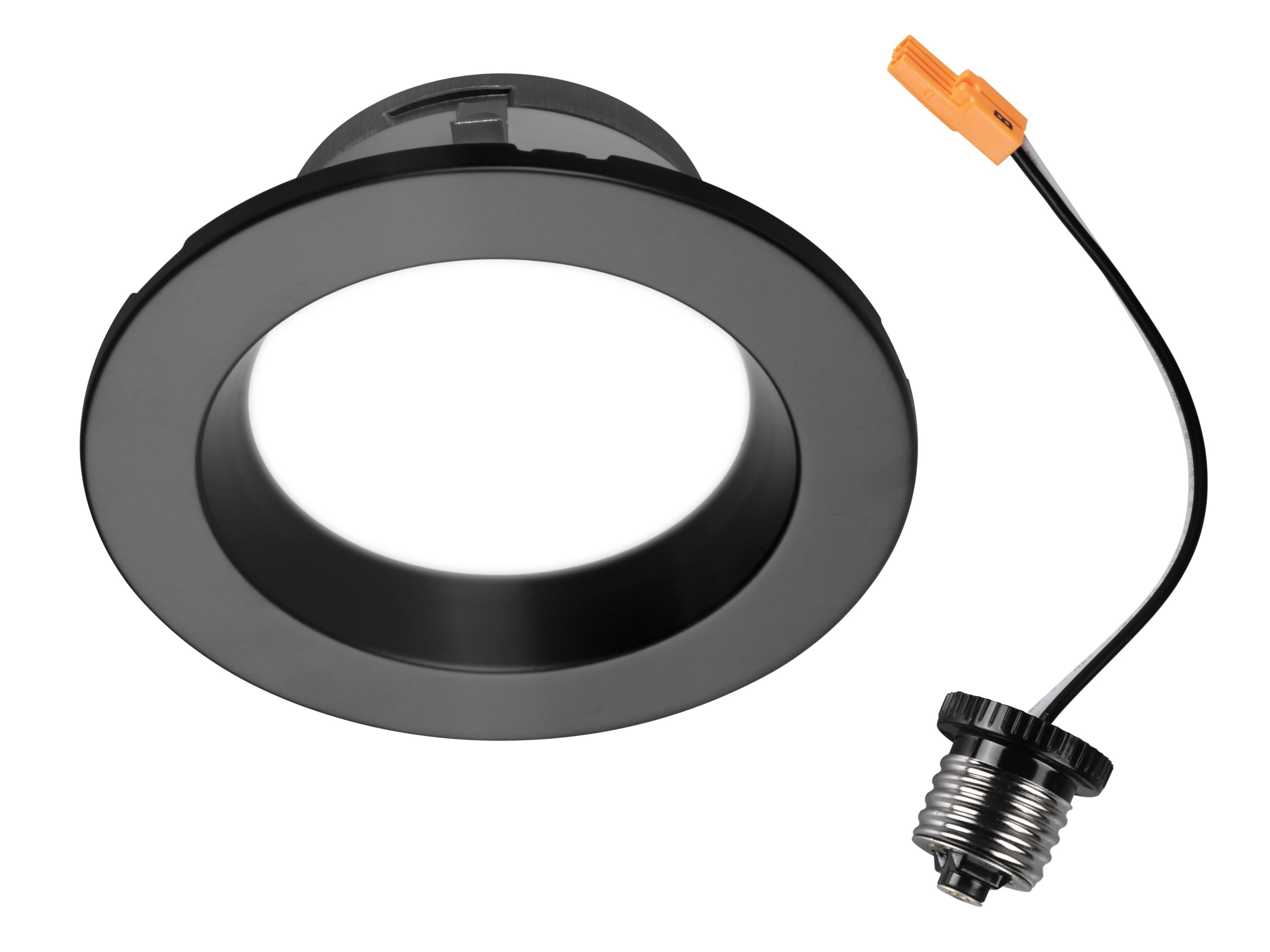 Nicor Lighting DLR45061203KBK DLR4(v5) Black 4-in 769 -Lumens Neutral Round Dimmable LED Wet rated Recessed Downlight