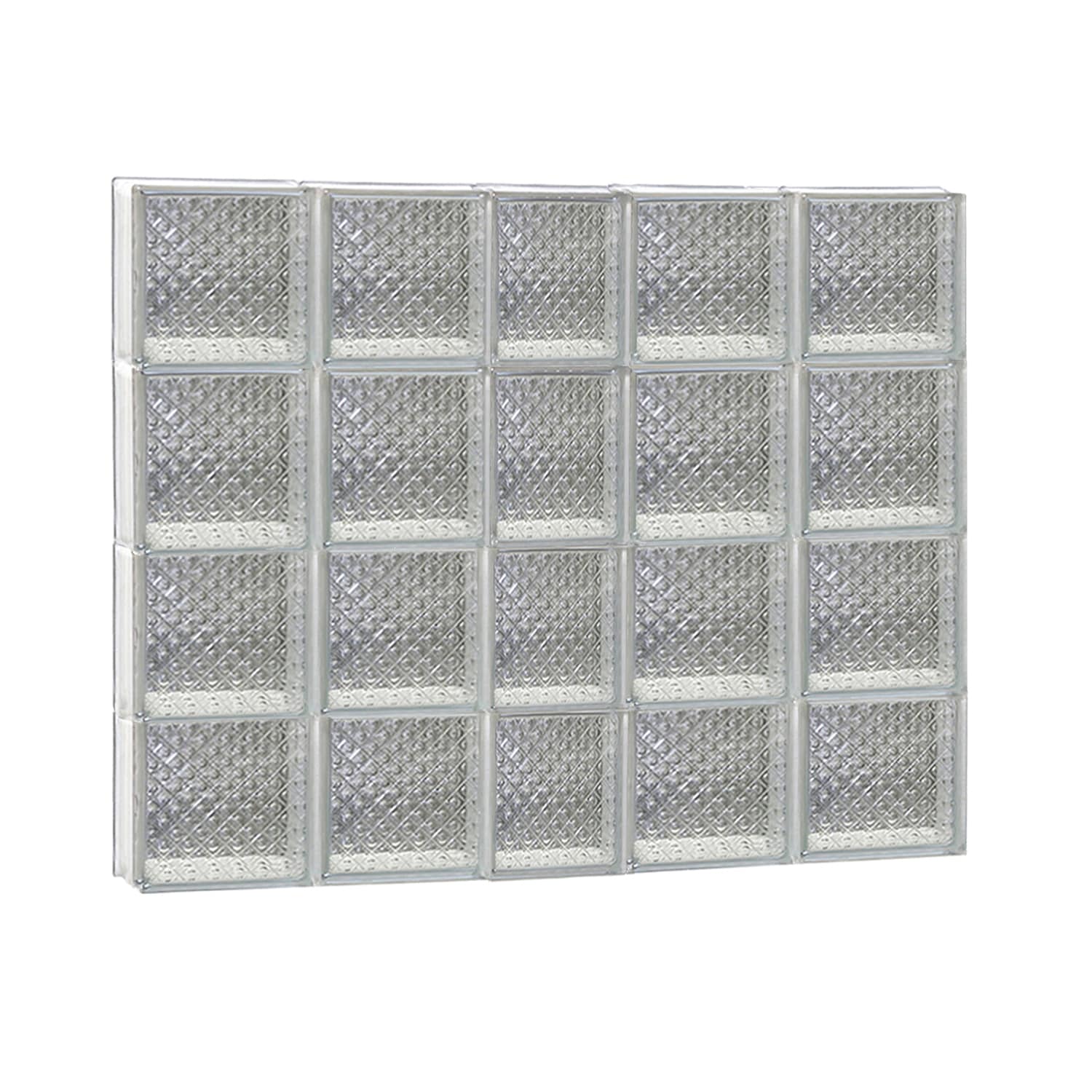 REDI2SET S3832DP Diamond Glass 36-3/4-in x 31-in Frameless Replacement Glass Block Window