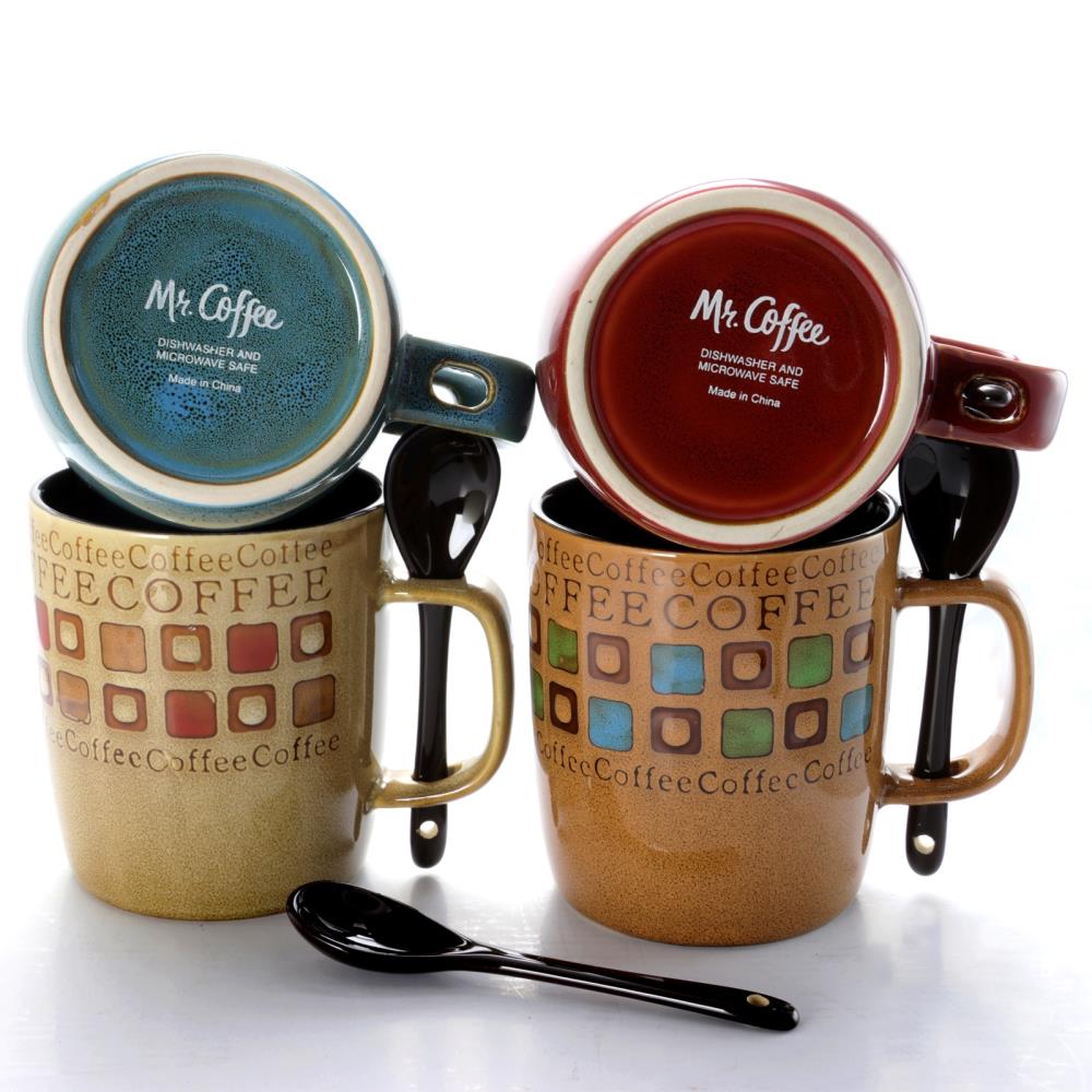 Coffee Mug with Spoon - 8 oz.