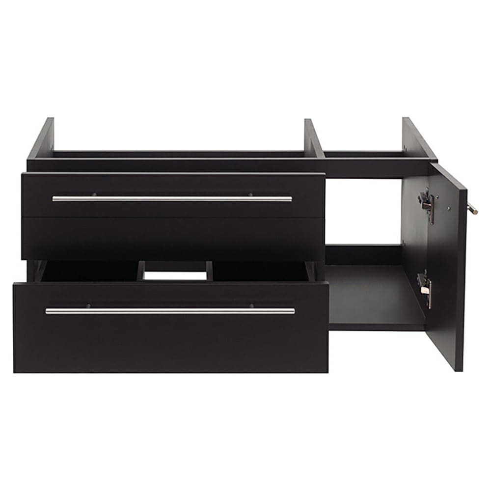 Espresso 36" Wall-Mount Modern Bathroom Vanity Cabinet