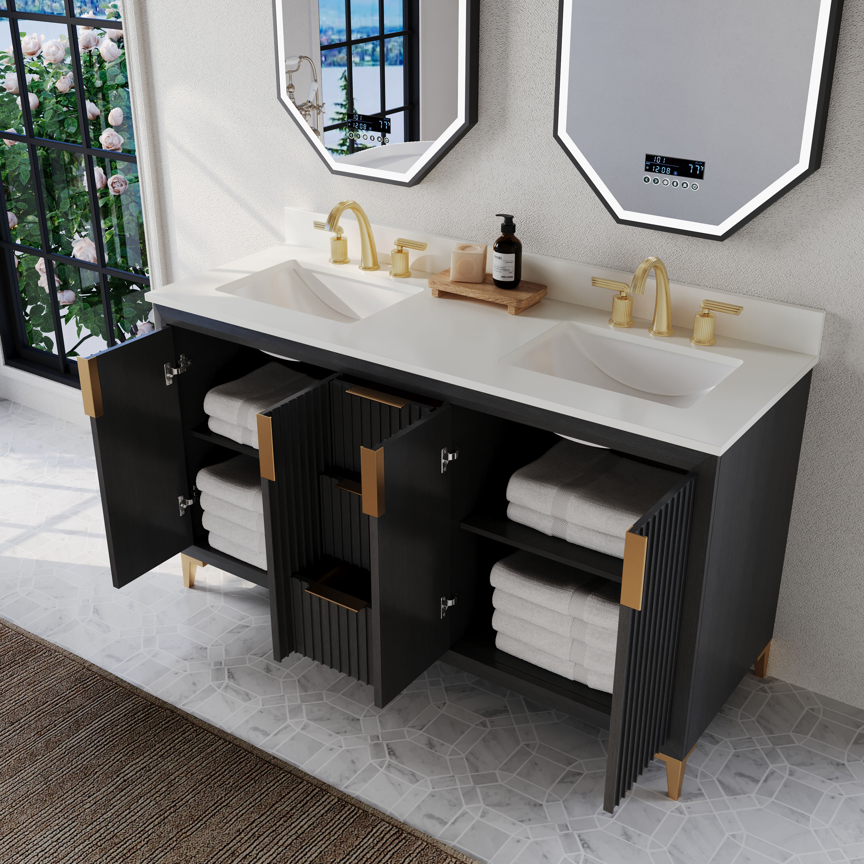 Ancerre Designs VTSTURLINGTON60RBOWQ Bath-Vanity-Combo - View #5