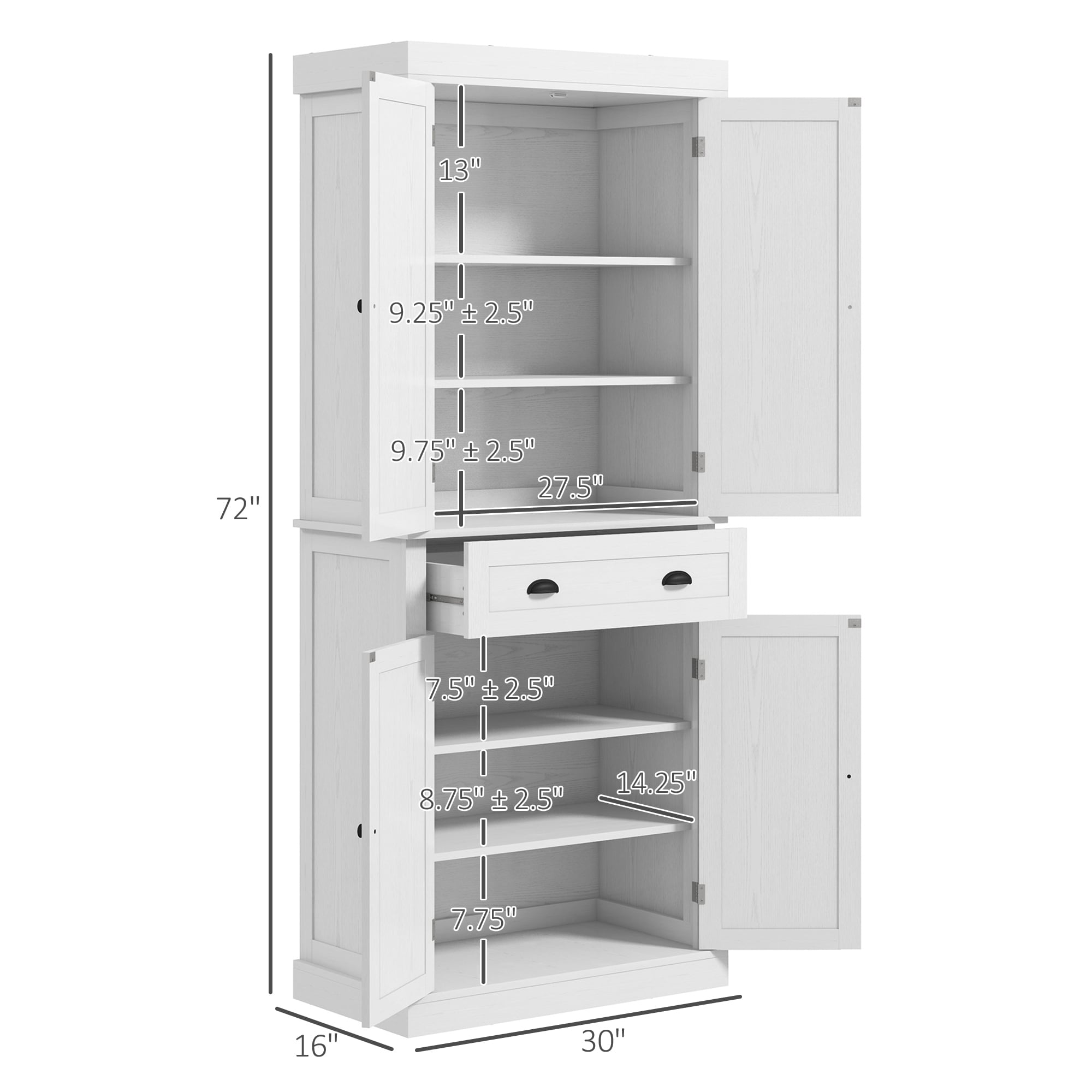 HomCom 835-115V82WT Pull-Out-Cabinet-Baskets - View #3