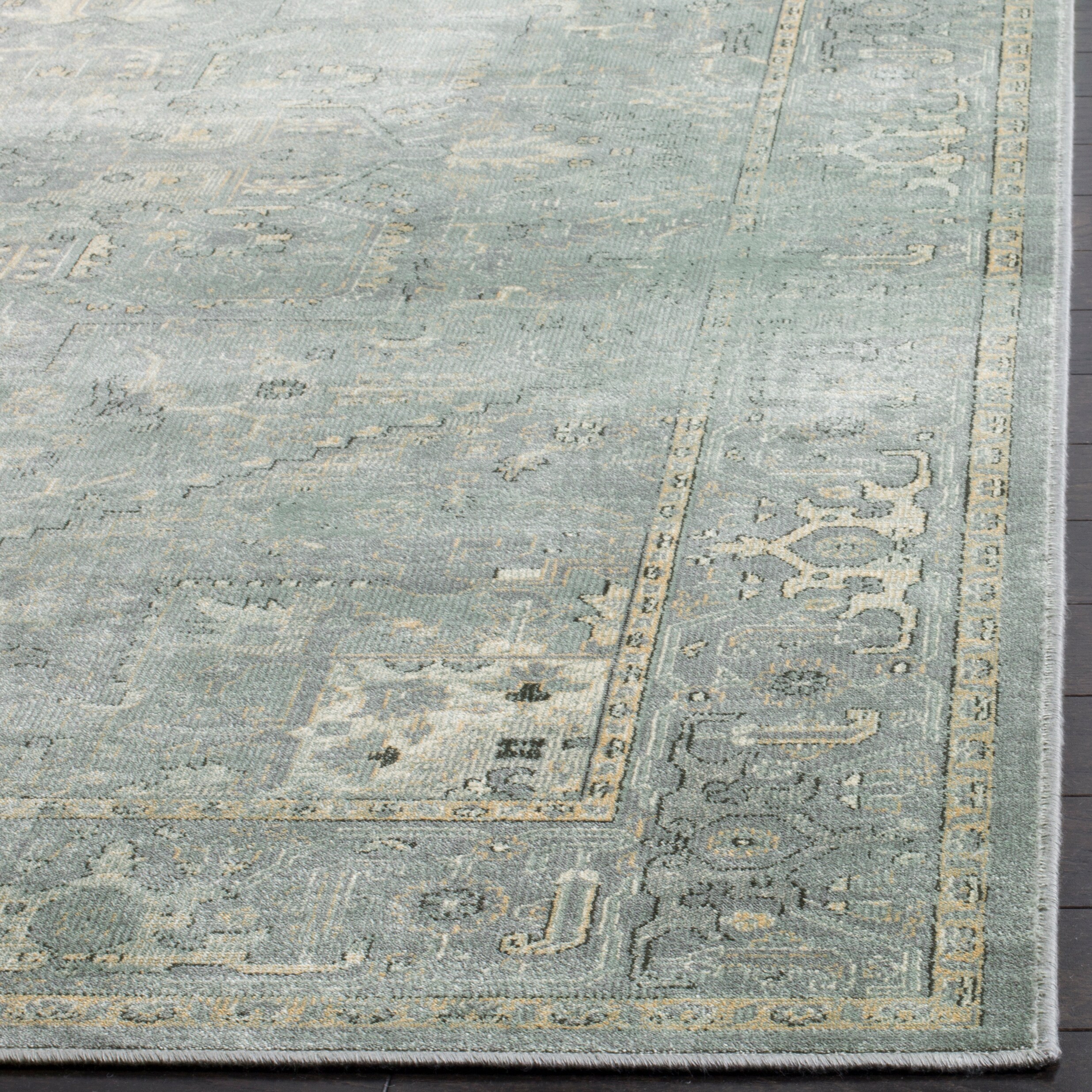 Elegance Redefined Hand-Knotted Viscose Area Rug - Gray, 6'7" x 9'2"