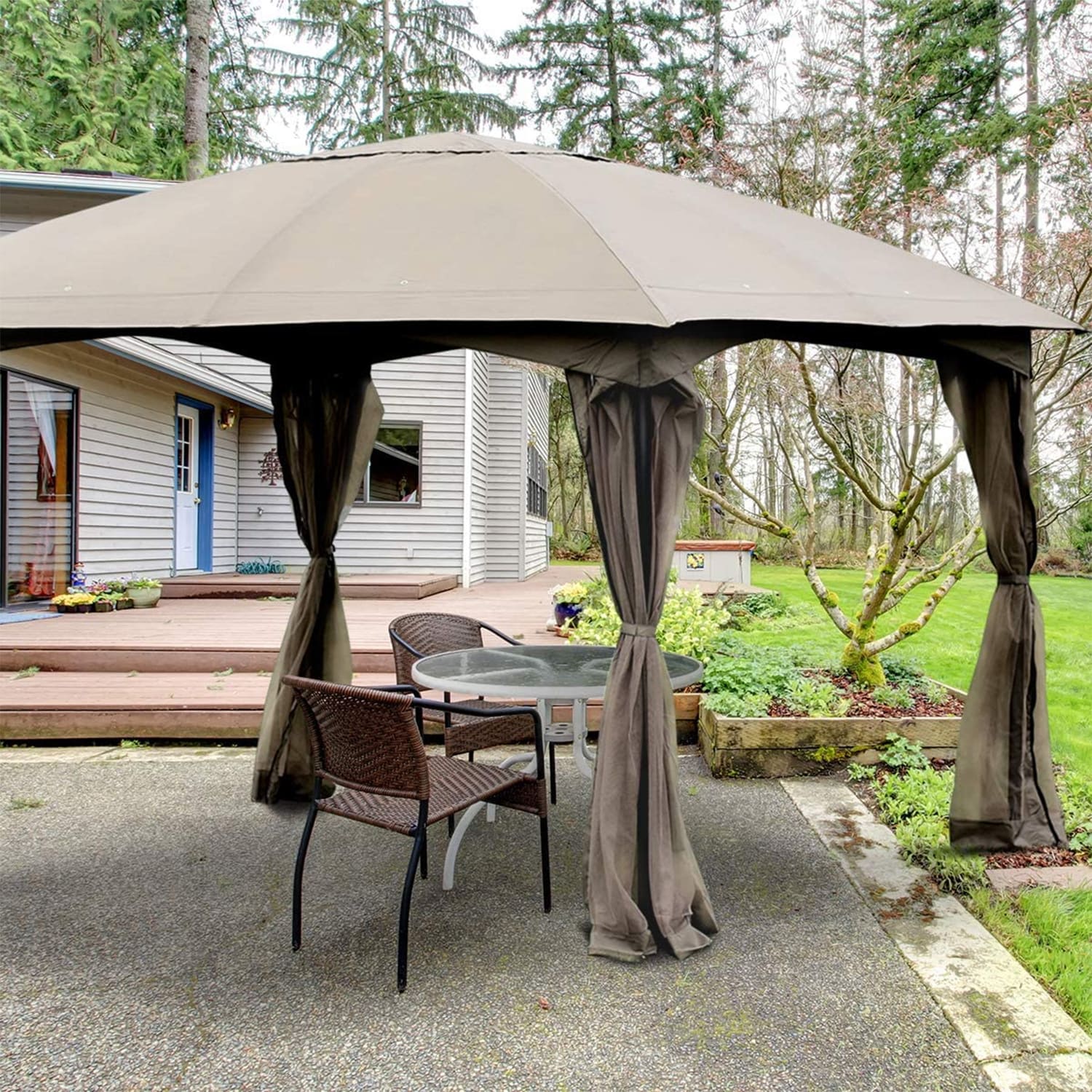 Forclover HYFE-OP3600 Wood-Resin-Gazebos - View #4