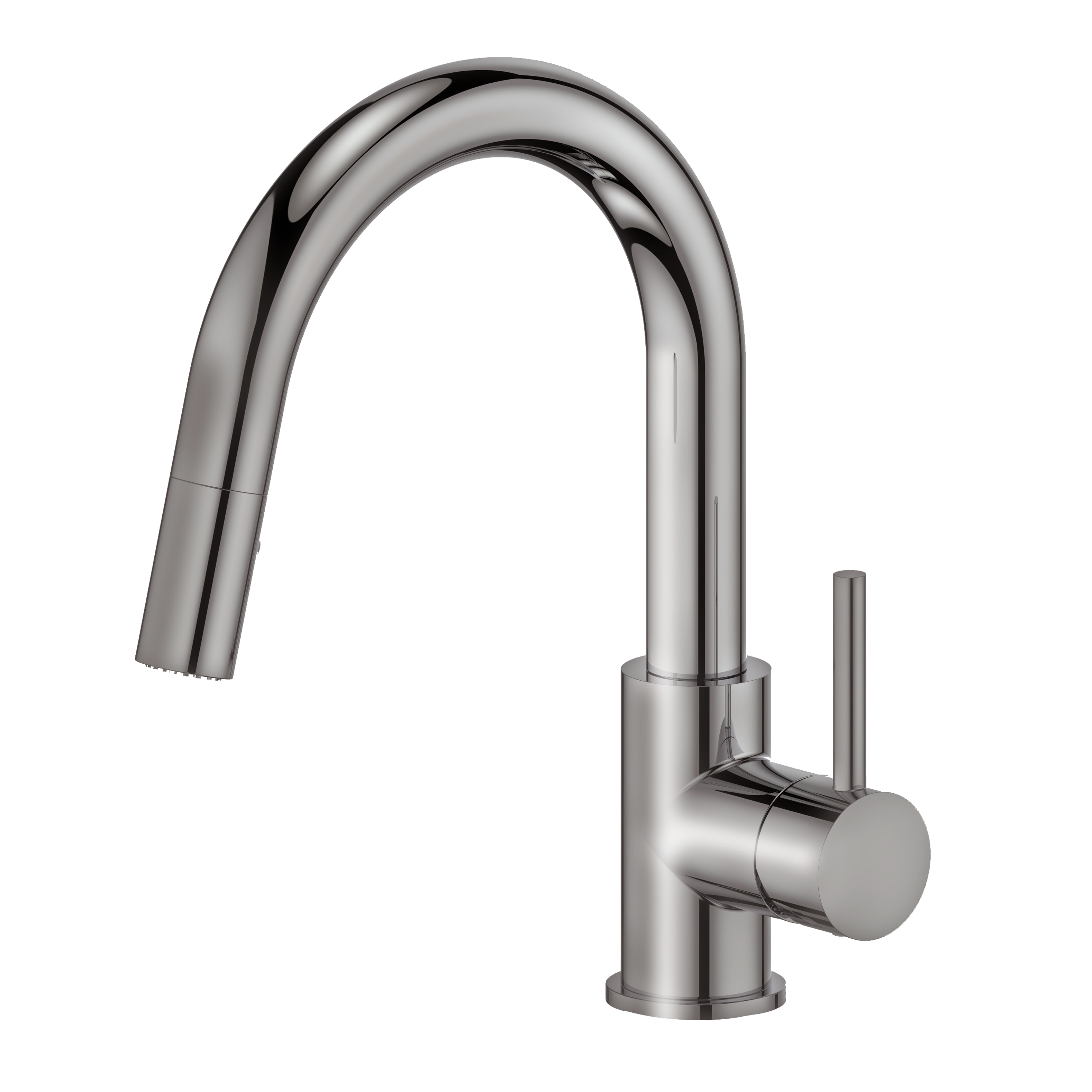 ZLINE KITCHEN & BATH Dante Brushed nickel Single Handle Deck-mount Kitchen Faucet with Sprayer