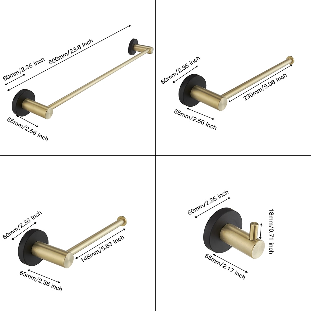 BWE A-91013-S-GB-1 Decorative-Bath-Hardware-Kits - View #13