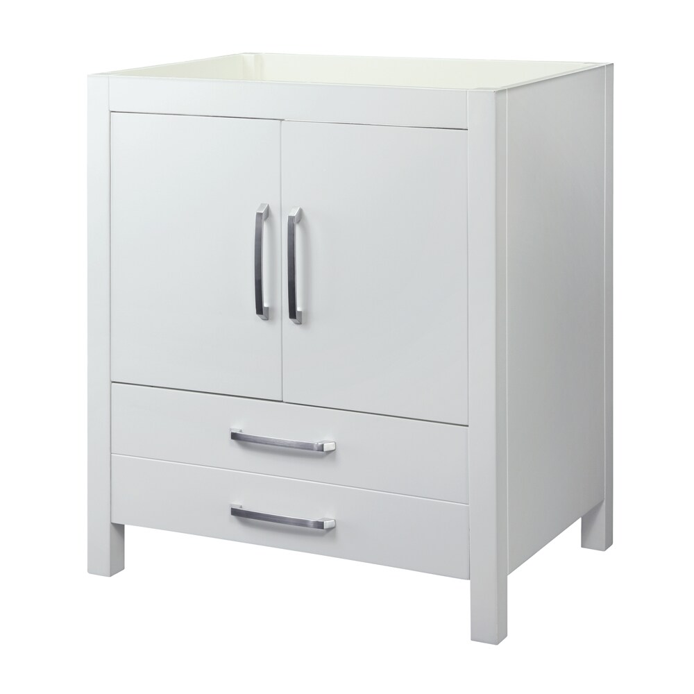 DECOLAV 5222-WHT Cameron Modular 30-in White Bathroom Vanity Base Cabinet without Top