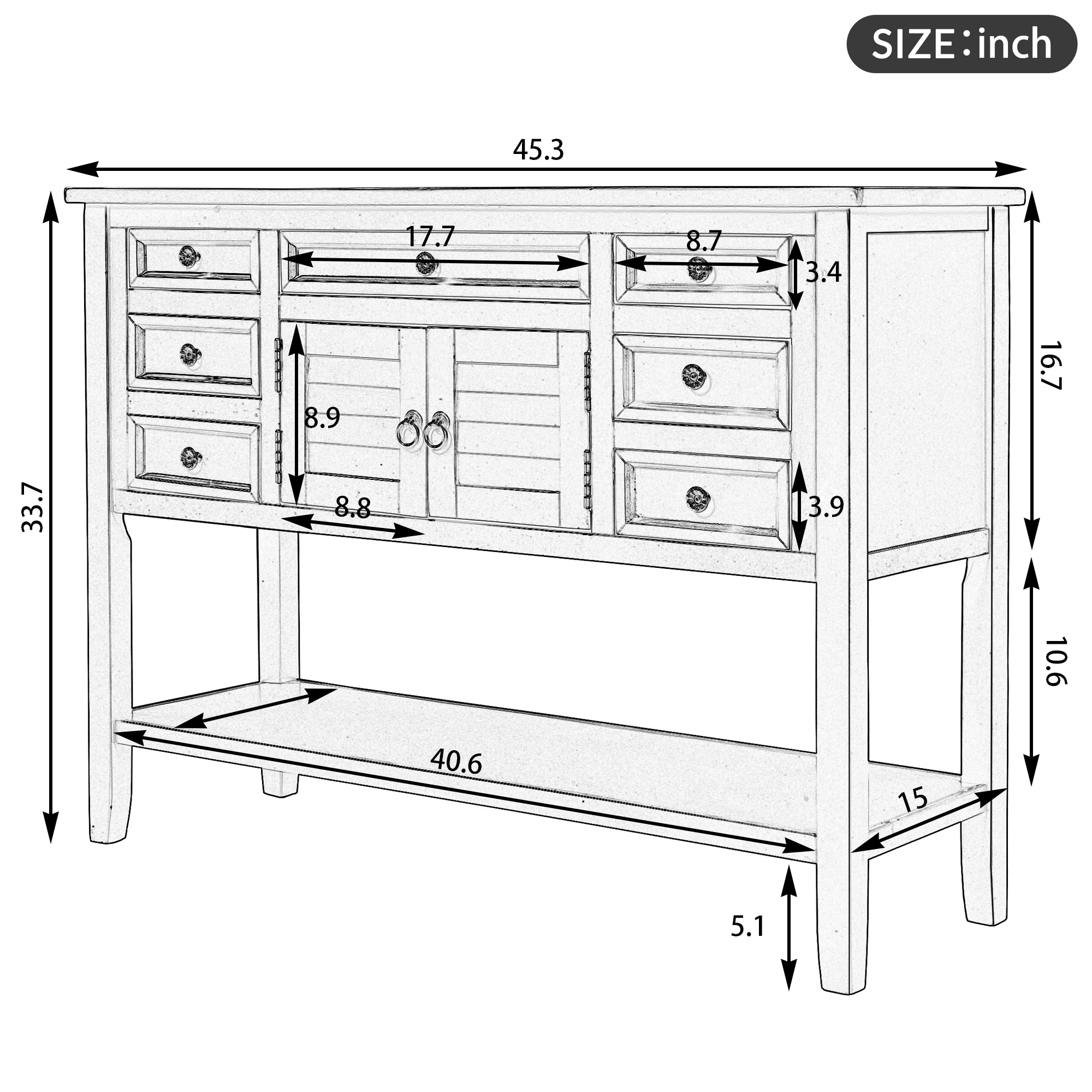 GZMR 822AARUS-LC Console-Sofa-Tables - View #3