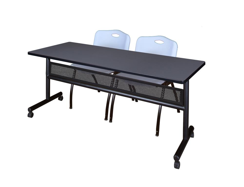 Regency MKFTM7224GY47GY Training Gray 4-Person Training Table (72-in W x 29-in H)