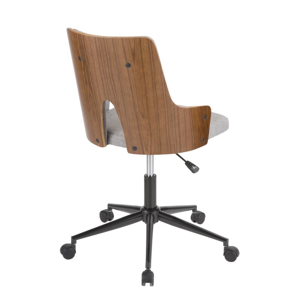 LumiSource Stella Walnut, Grey, Black Traditional Ergonomic Adjustable ...