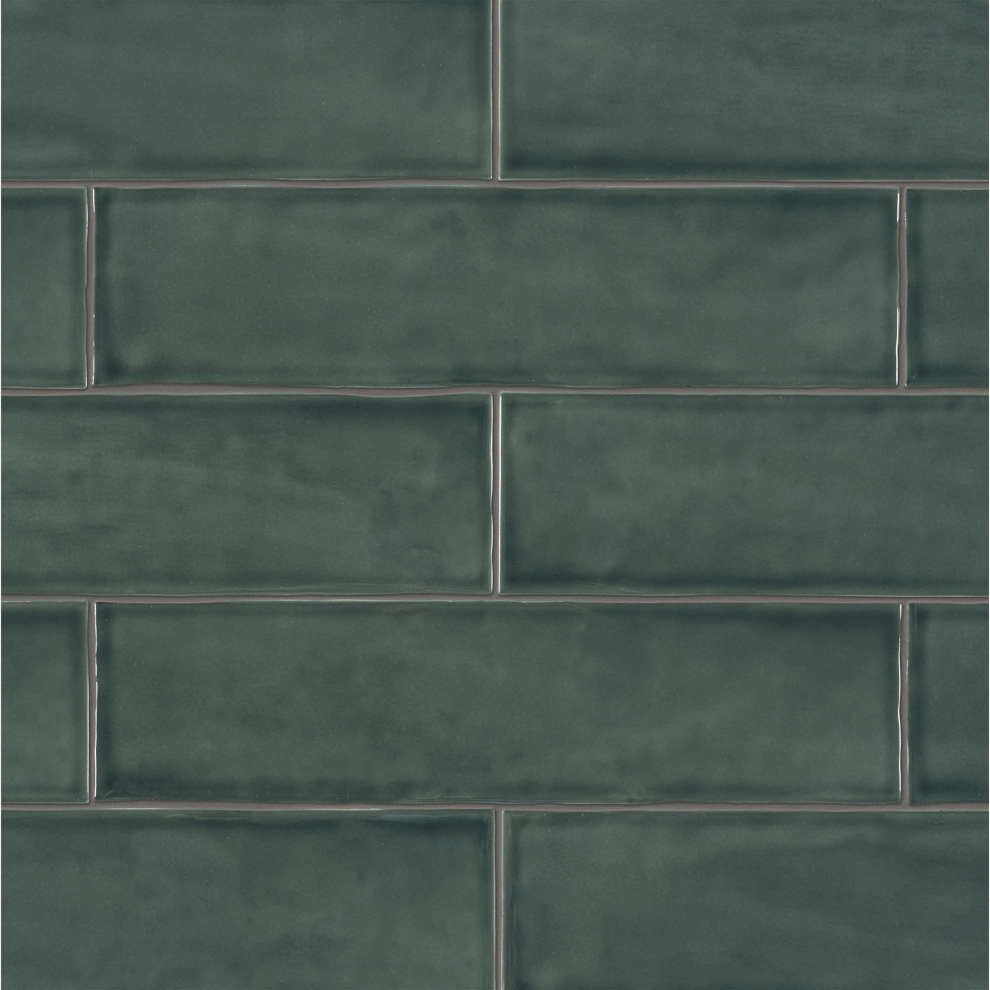 Anatolia 4000-0247-0 Teramoda Emerald 3-in x 12-in Glossy Ceramic Subway Linear Wall Tile (10.66-sq. ft/ Carton)