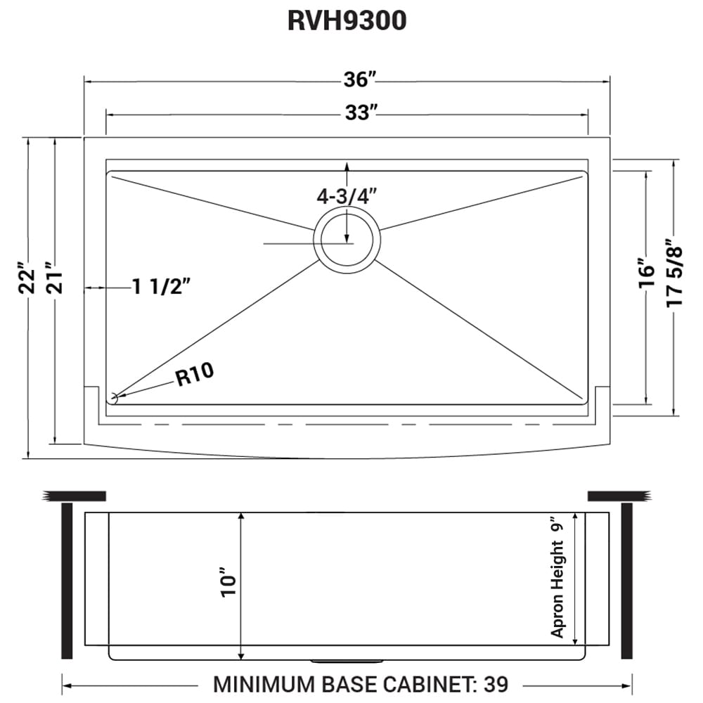 Ruvati RVH9300 Kitchen-Sinks - View #16