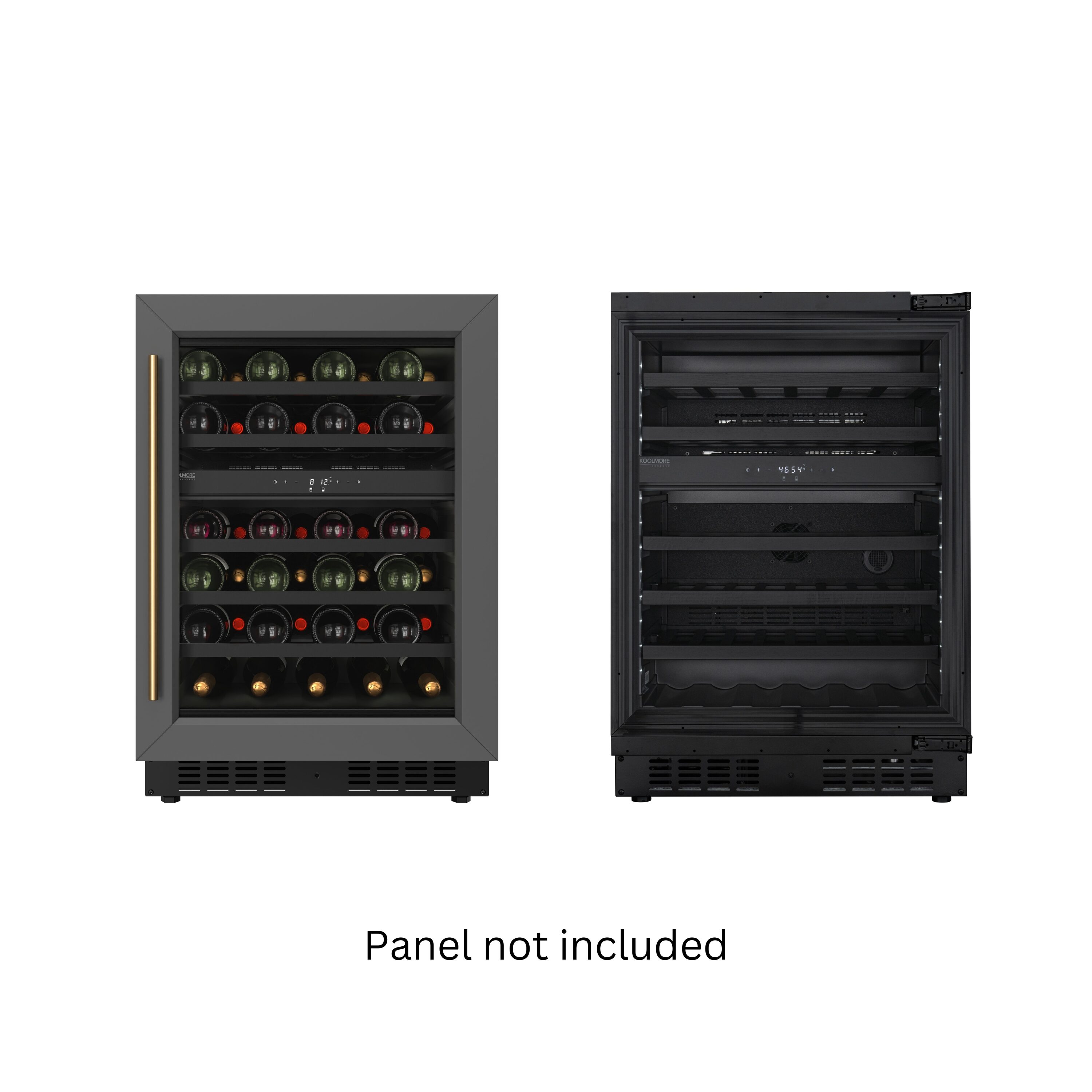 KoolMore LOW-KM-CW46DZ-BPR Reserve 23.4-Inches W 45 -Bottles Panel Ready Dual Zone Cooling Built-in Indoor Wine Cooler
