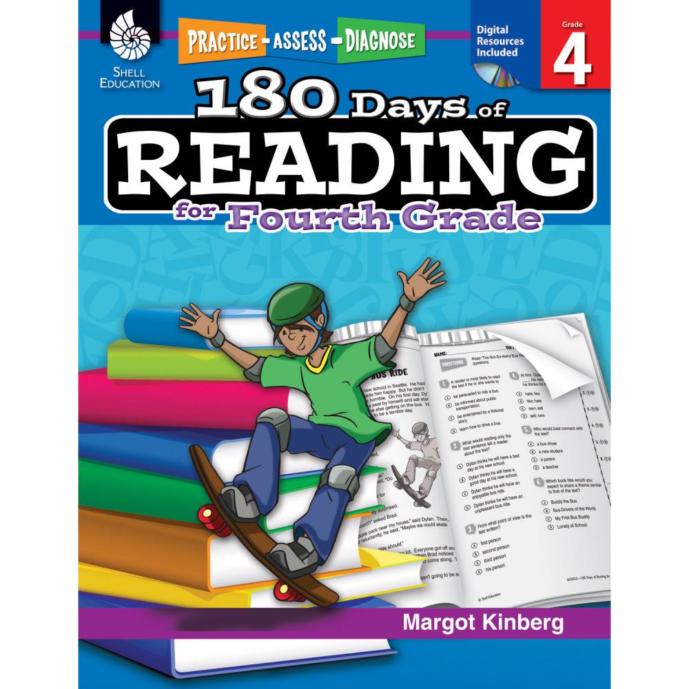 Shell Education 180-Day Of Reading Book For Fourth Grade Activity Book ...