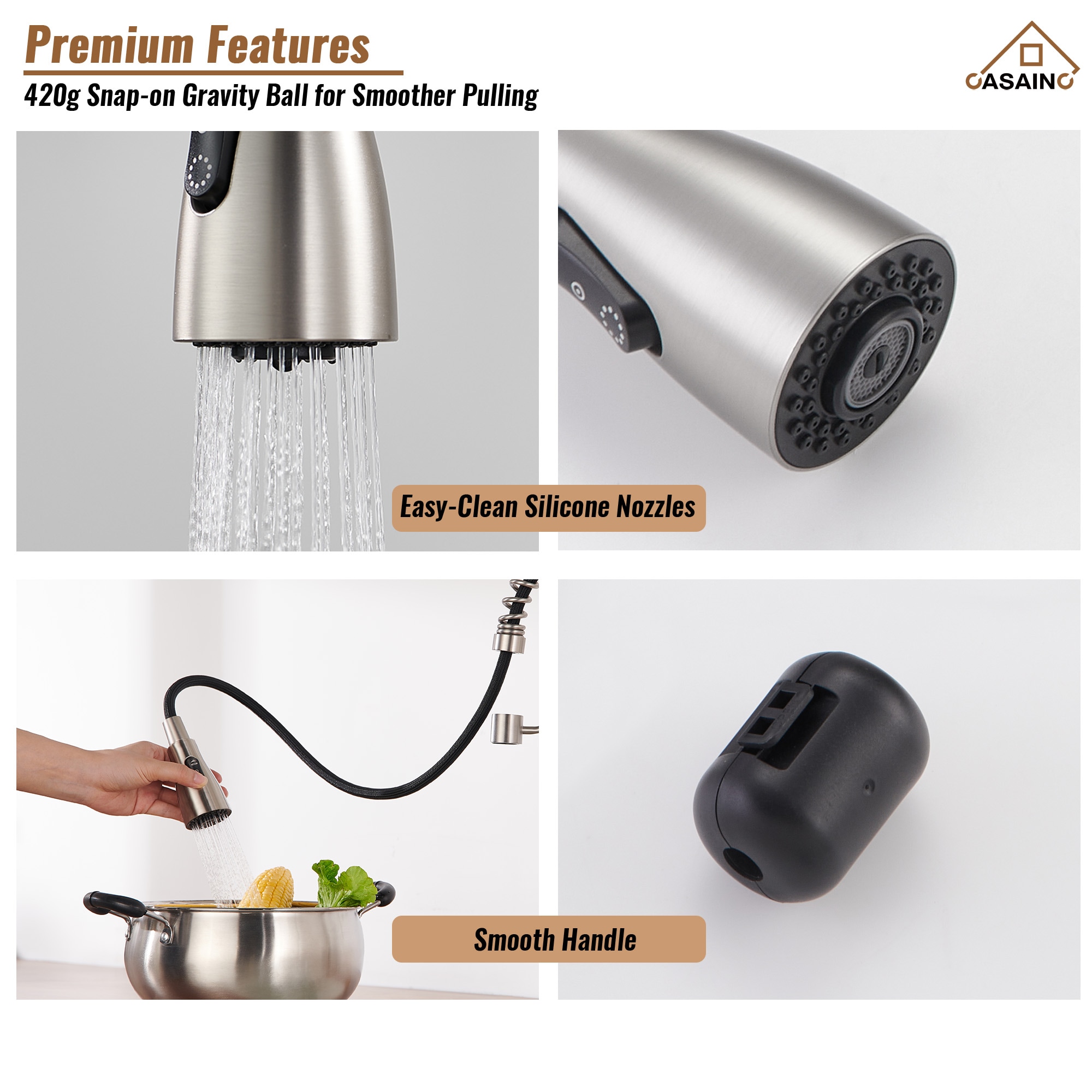 CASAINC KCLT0022-BN Kitchen-Faucets - View #13