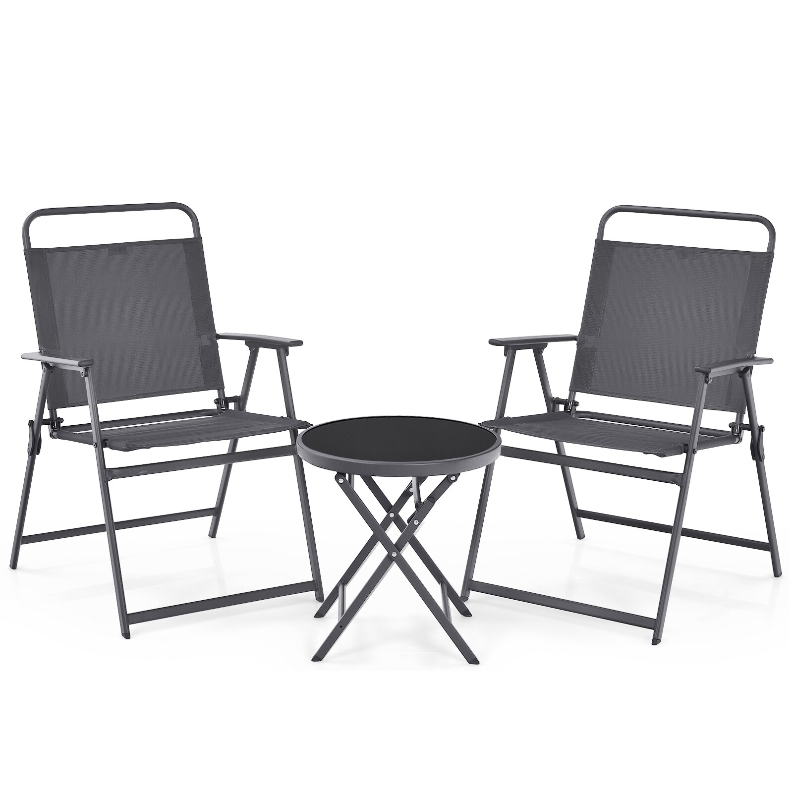 WELLFOR TDGN10092GR 3 -Piece Patio Conversation Set