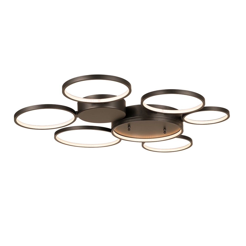 Sunrinx MG37-2-C-7 6 -Light 33-in Black Integrated LED Flush Mount Light