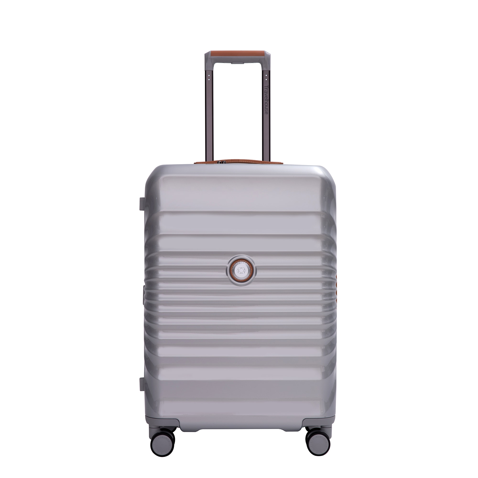 SINOFURN SYD9400004SL 19.3x11.4x26.8 Silver Plastic Hardshell Suitcase