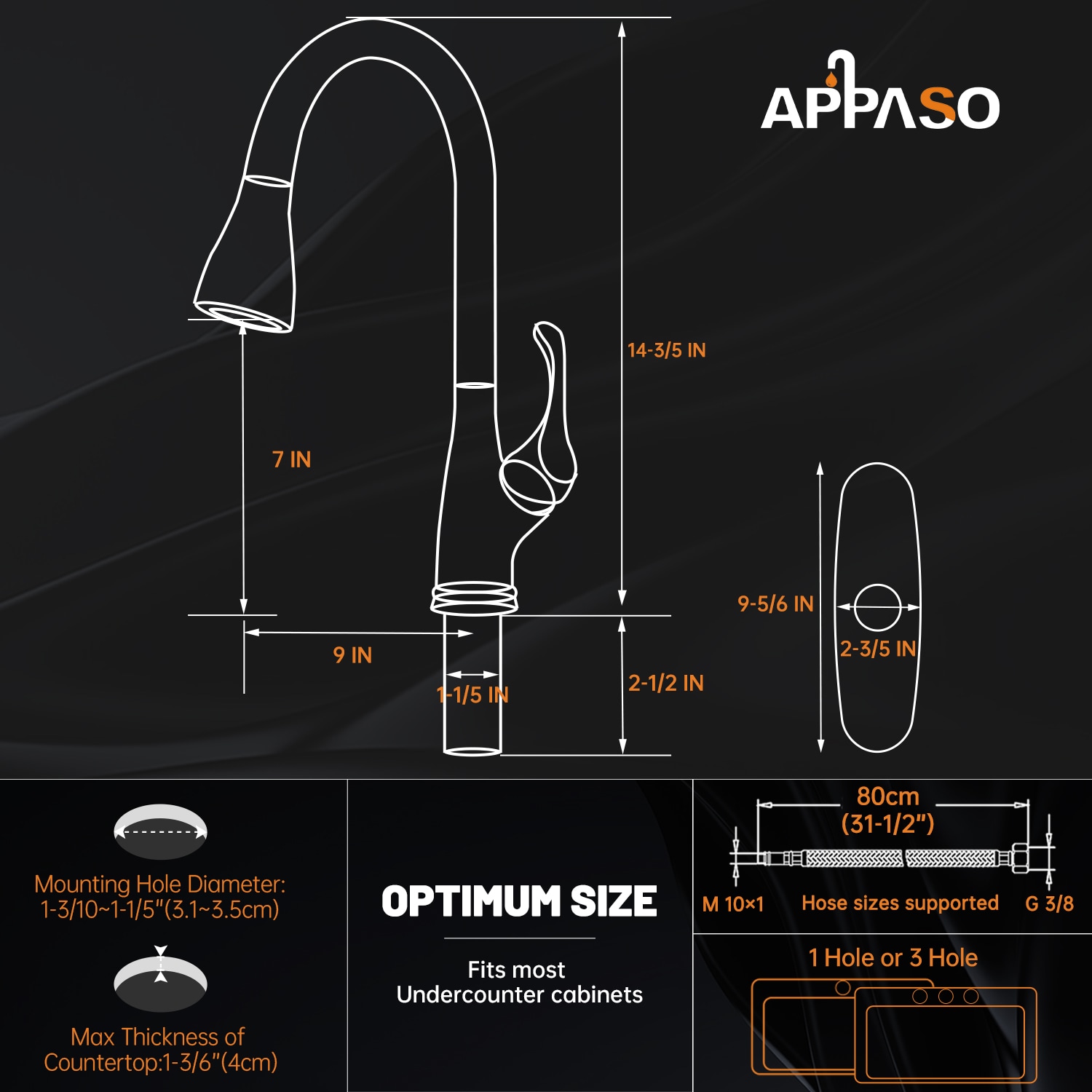 Matte Black High Arc Kitchen Faucet with Pull-Out Spray