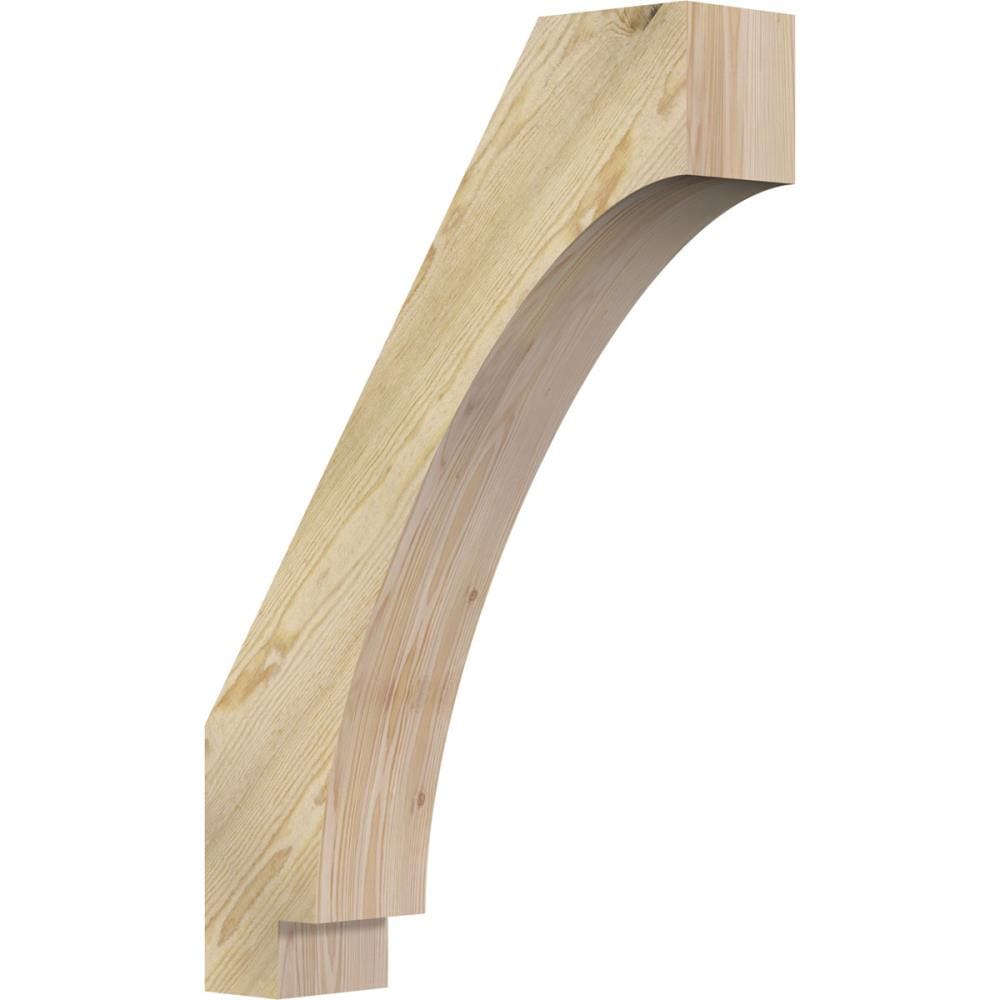 Ekena Millwork BRC06X24X36IMP00RDF 6-in x 24-in x 36-in Douglas Fir Unfinished Wood Imperial Rough Sawn Knee Brace