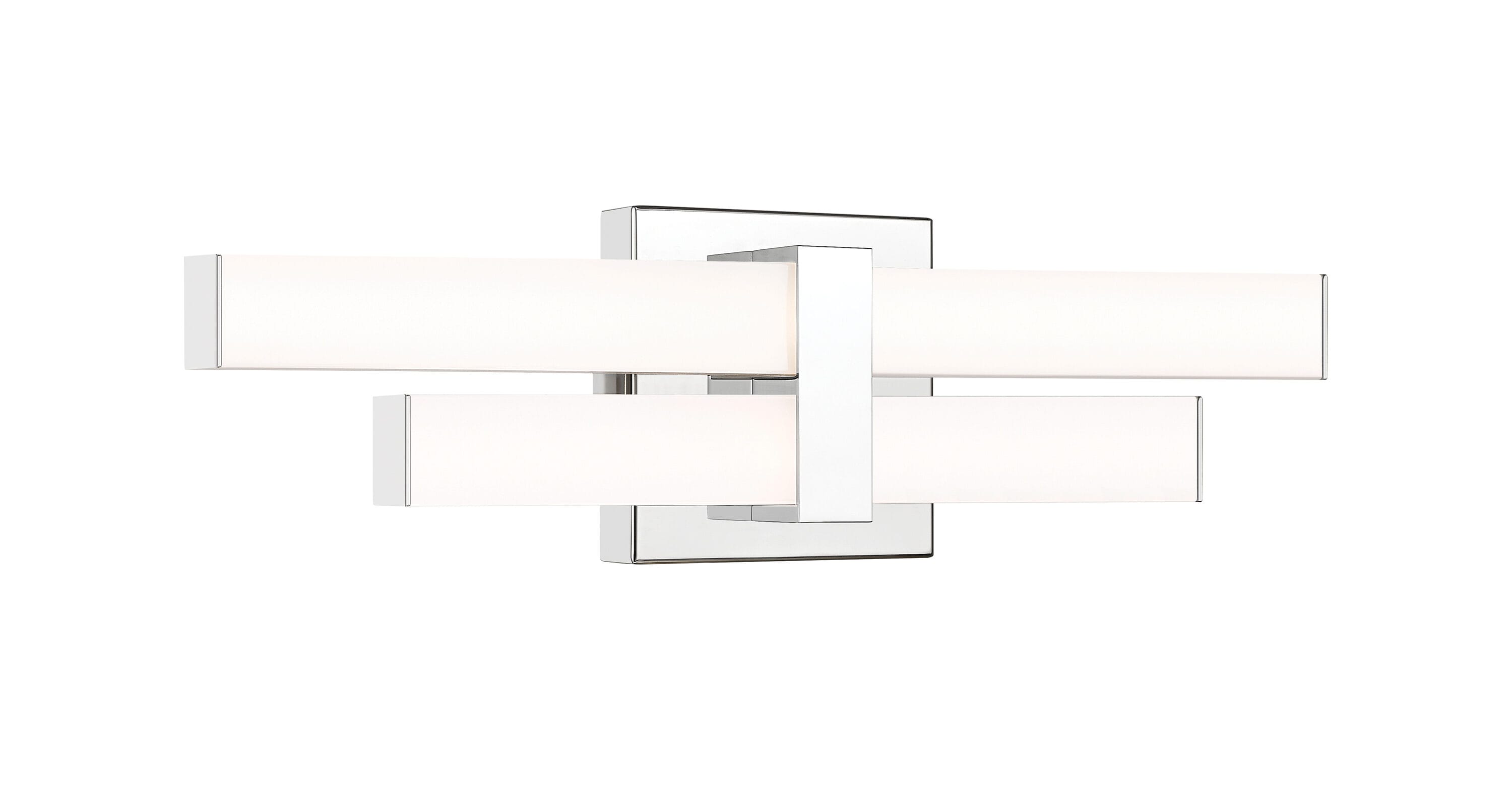Z-Lite 1008-18W-CH-LED Zane 18-in 2 -Light Polished Chrome Integrated LED Modern/contemporary Vanity light