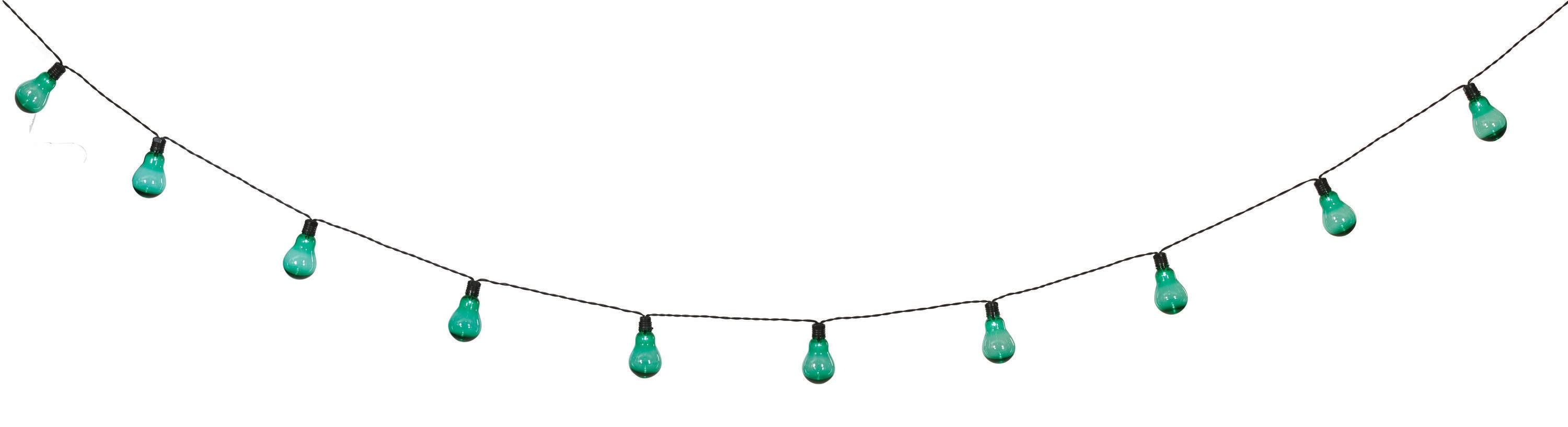 Haunted Living ES65-504G 10 -Count 6-ft LED Battery-operated Green Halloween Lights