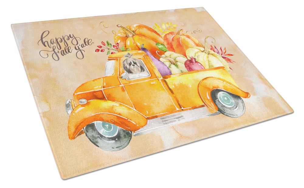 Caroline's Treasures CK2634LCB 11.25-in L x 15.75-in W Glass Cutting Board