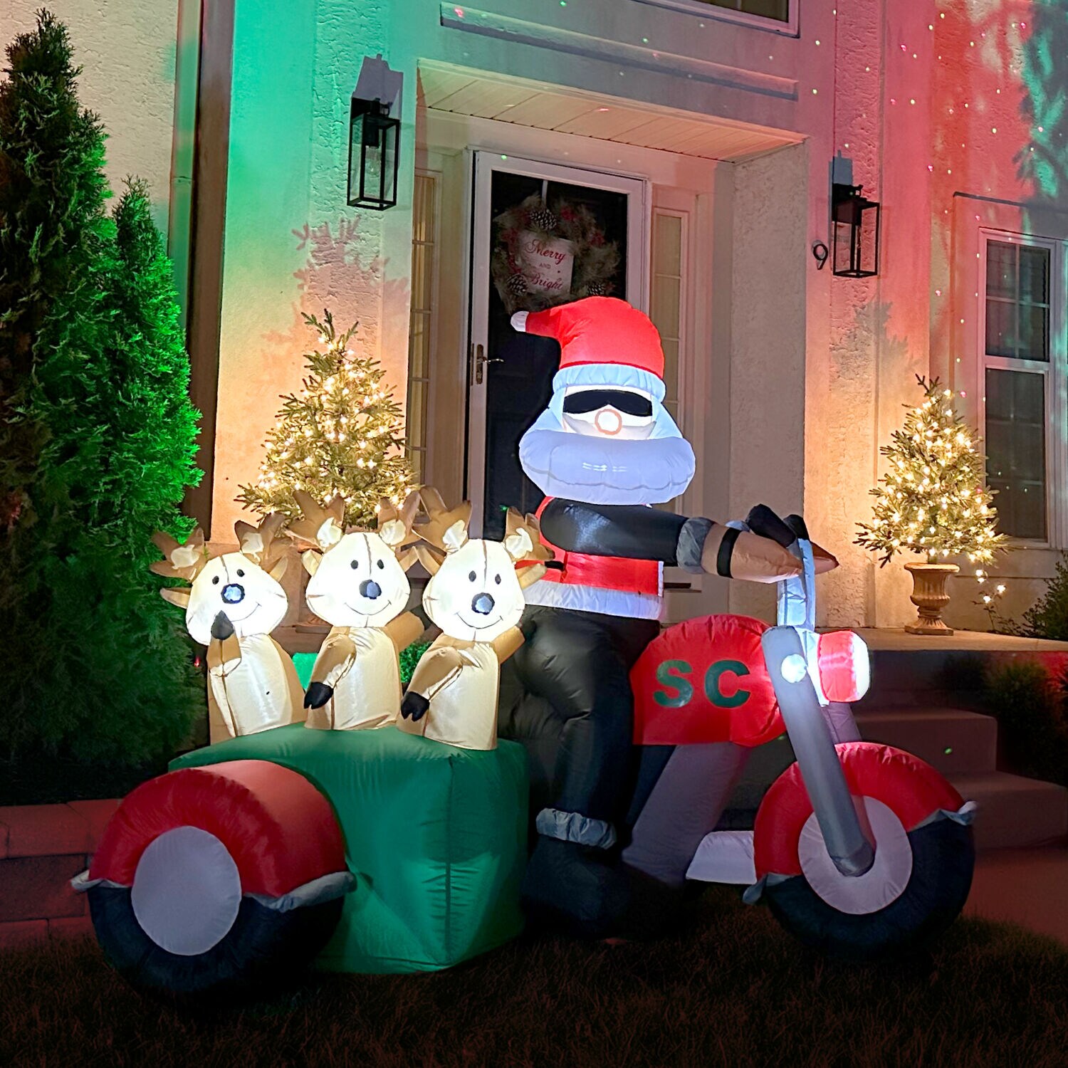 Fraser Hill Farm FHFSNTABIKE061-L Christmas-Inflatables - View #9