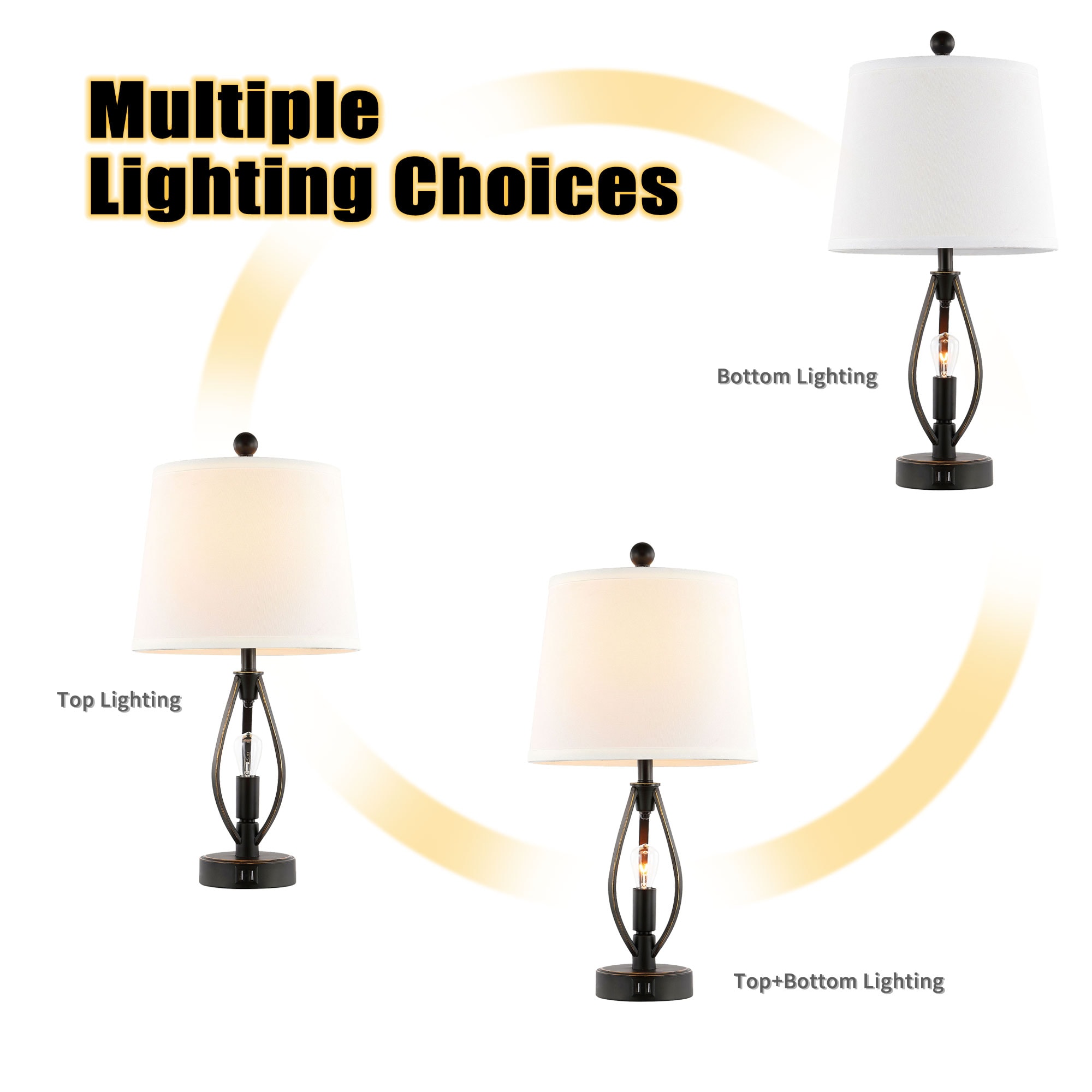 GETLEDEL PT-0608BK Table-Lamps - View #5