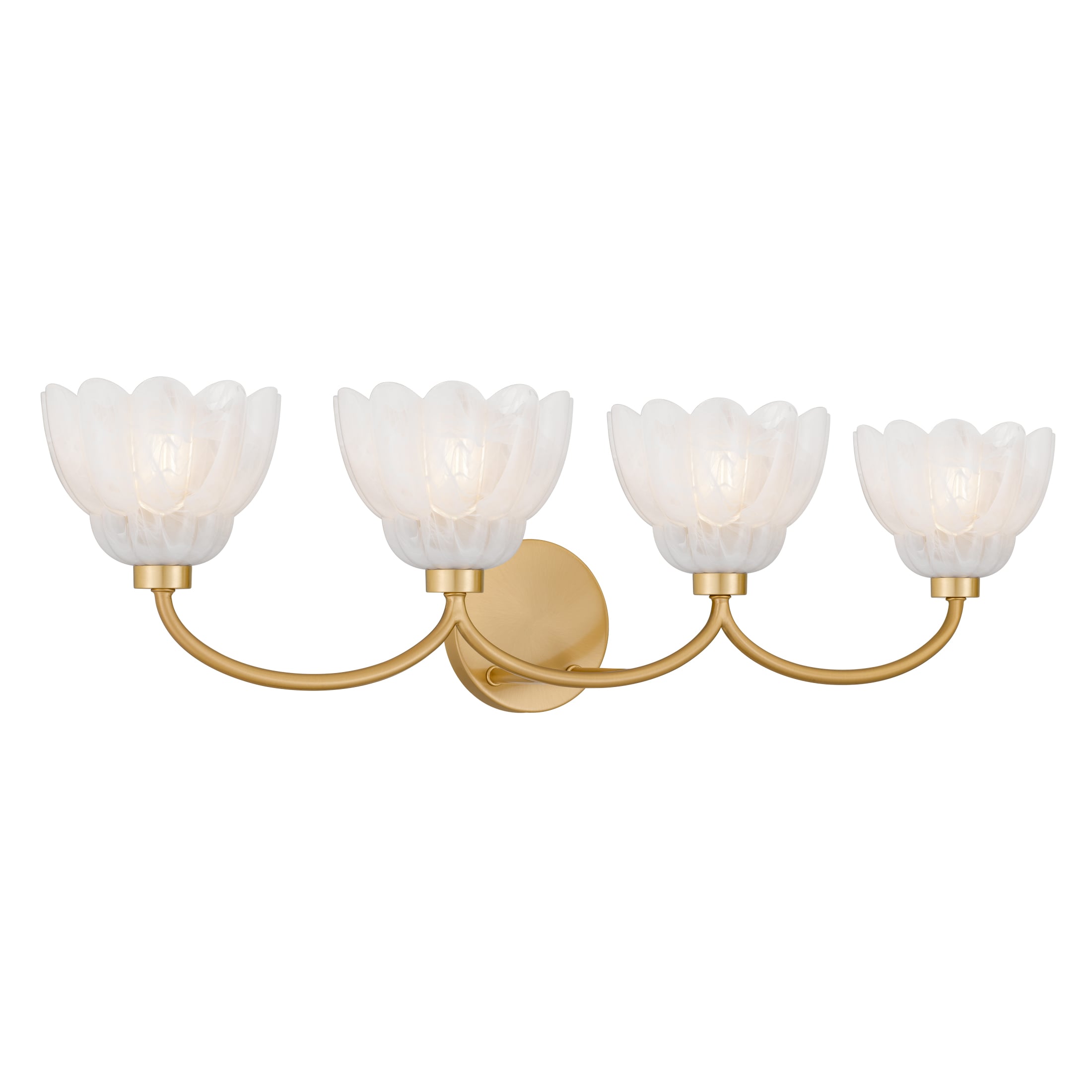 Quoizel Whitecap 31-in 4 Light Brushed Gold Traditional Bathroom Vanity light