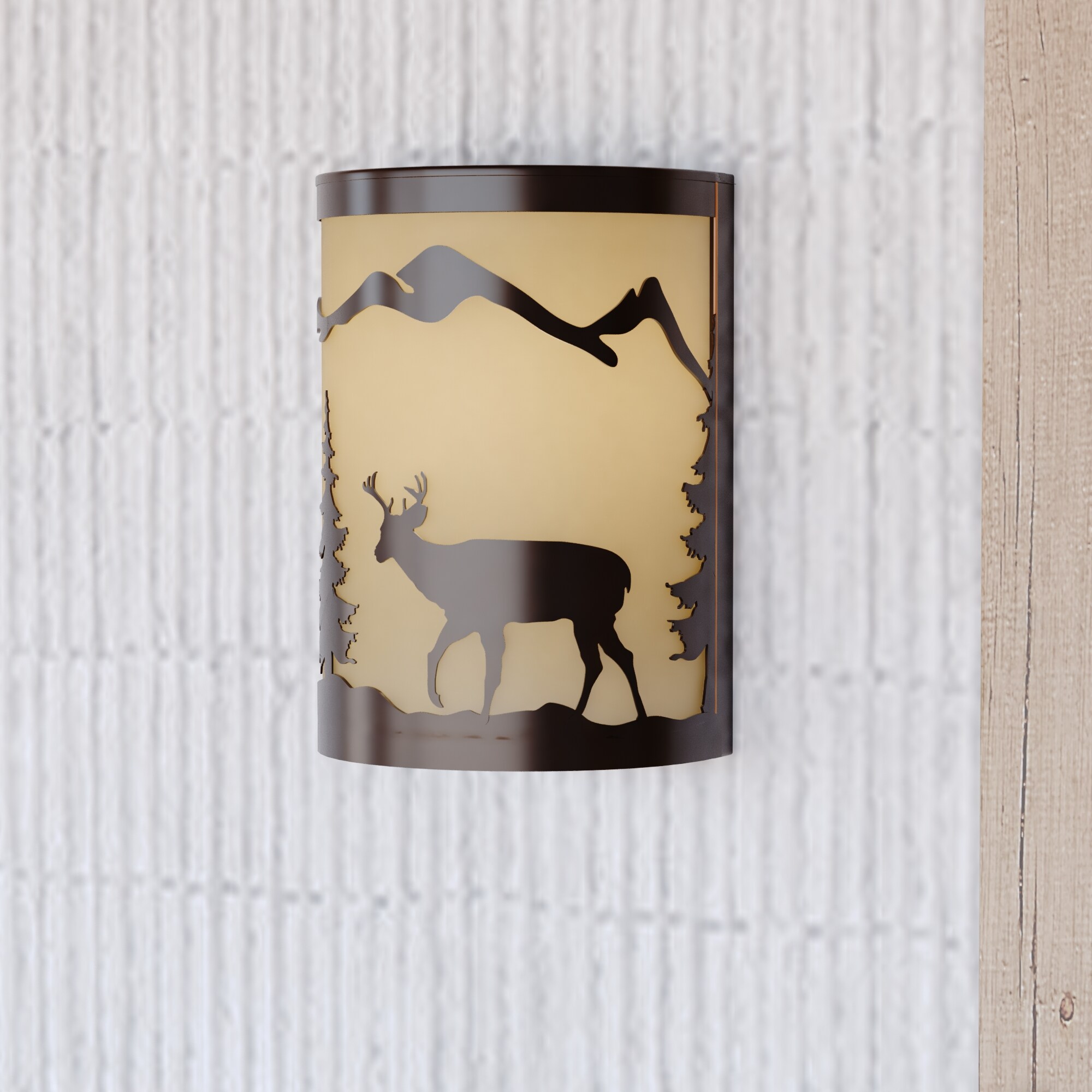 Cascadia WS55408BBZ Bryce 8-in W 1-Light Oil-Rubbed Bronze Rustic Wall Sconce