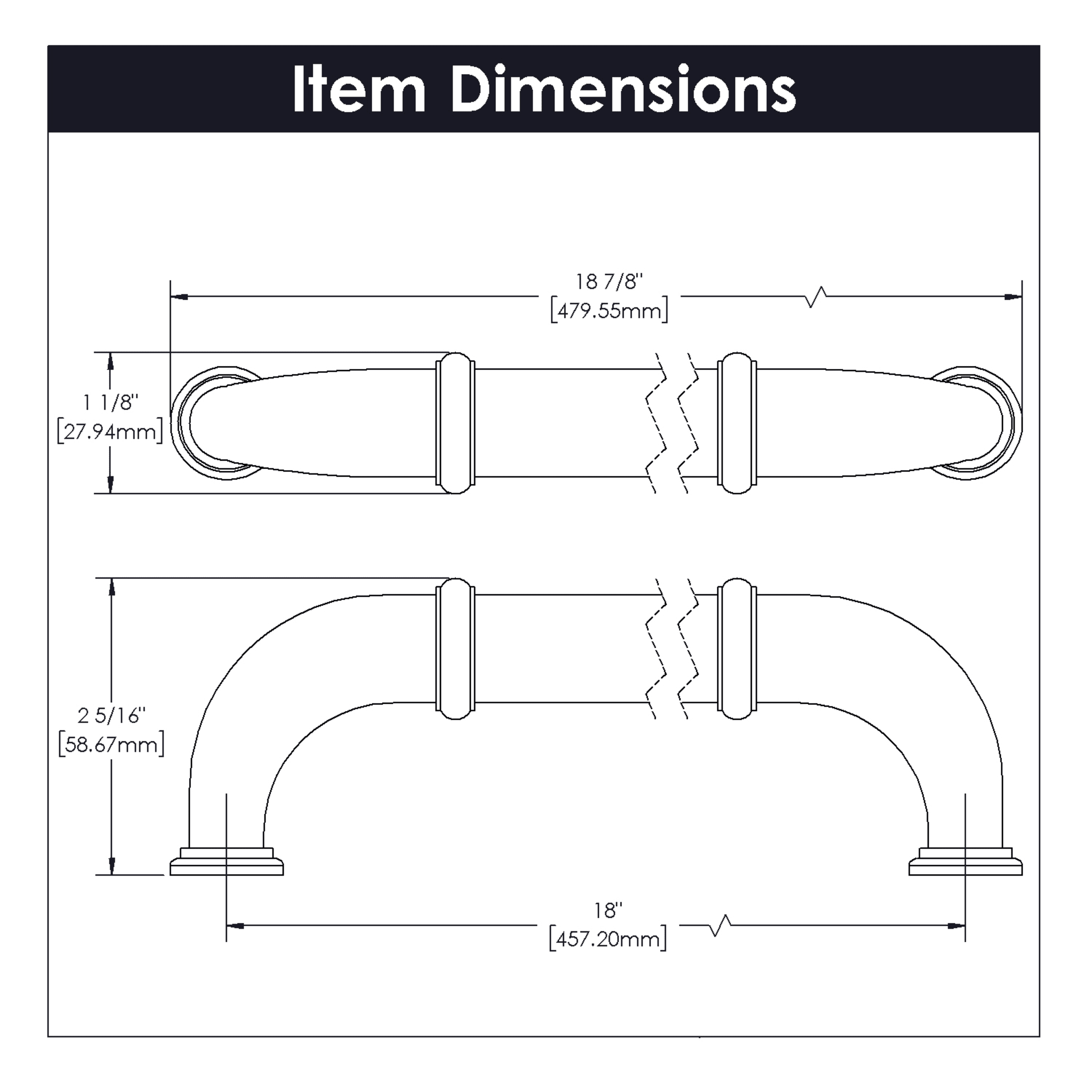 Hickory Hardware K62-15-5B Cabinet-Pulls - View #4
