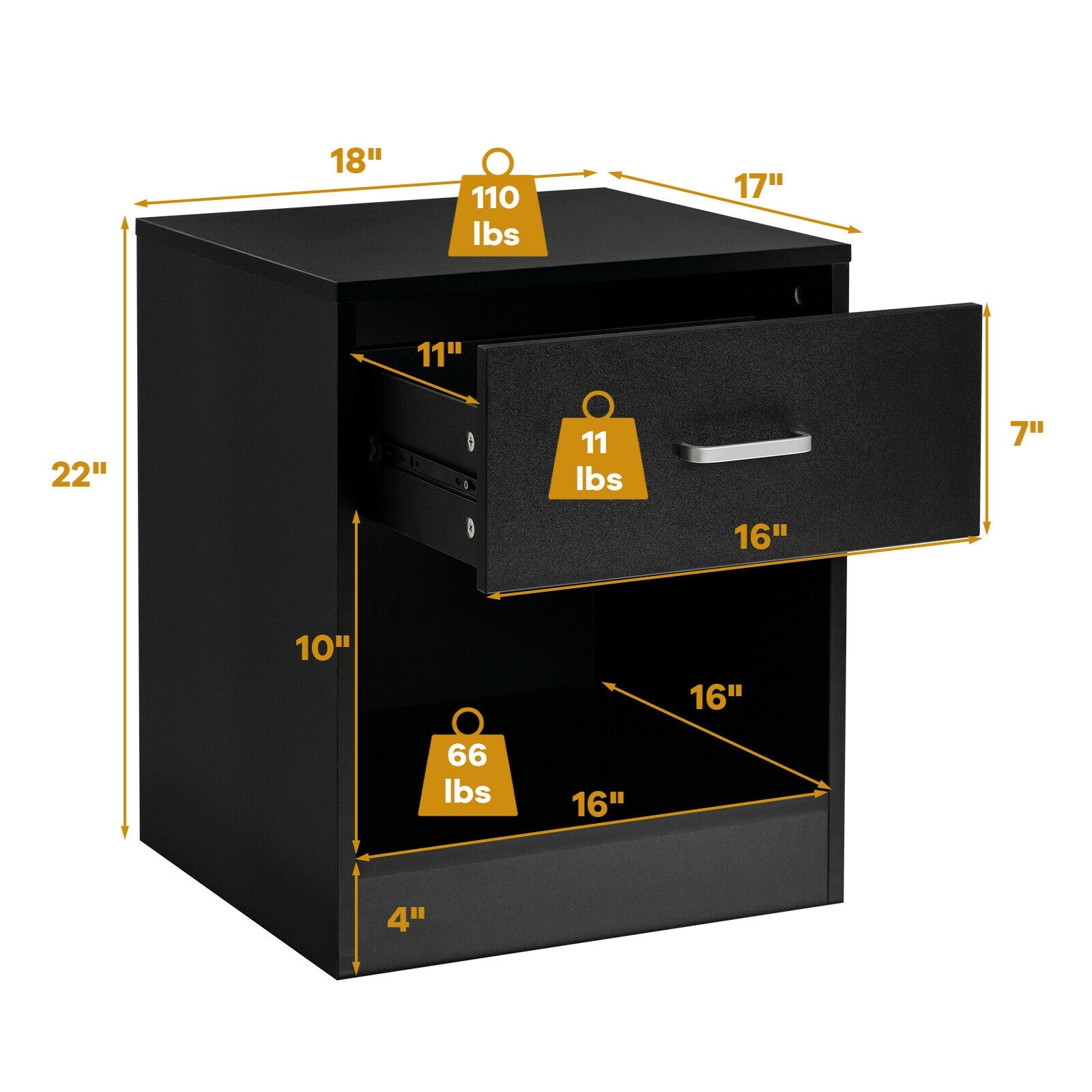 WELLFOR HW-HLY-62966HS nightstands - View #11