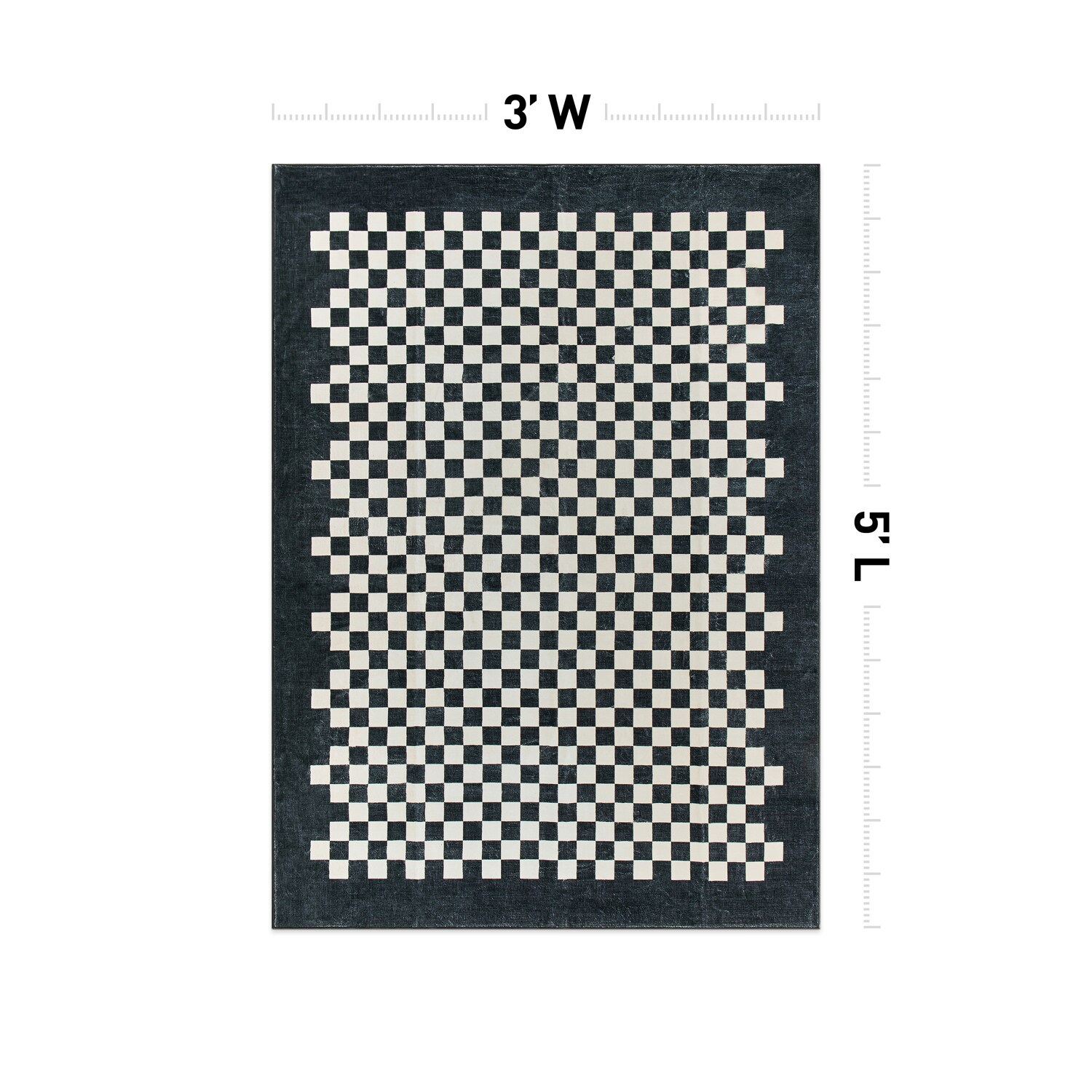 World Rug Gallery WR81BLACK3X5 Stanford 3 x 5 (ft) Flatweave Black Rectangular Indoor Geometric Global Machine washable Pet Friendly Area rug