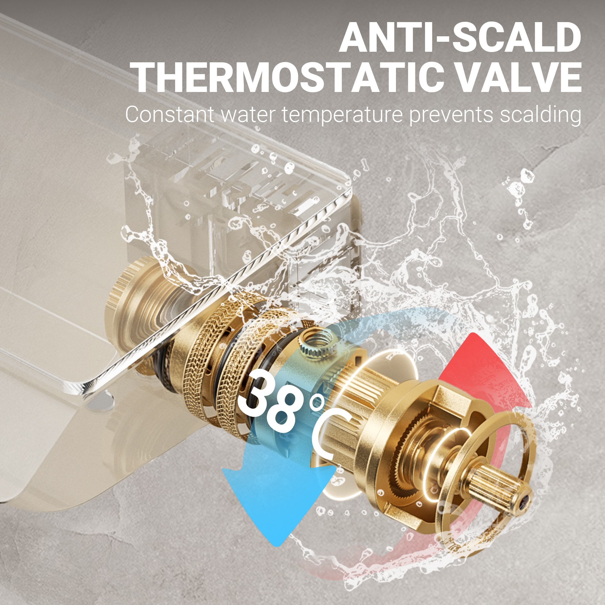 LUCKY ONE MD-RB1235 Showerhead-Bar-Panels - View #10