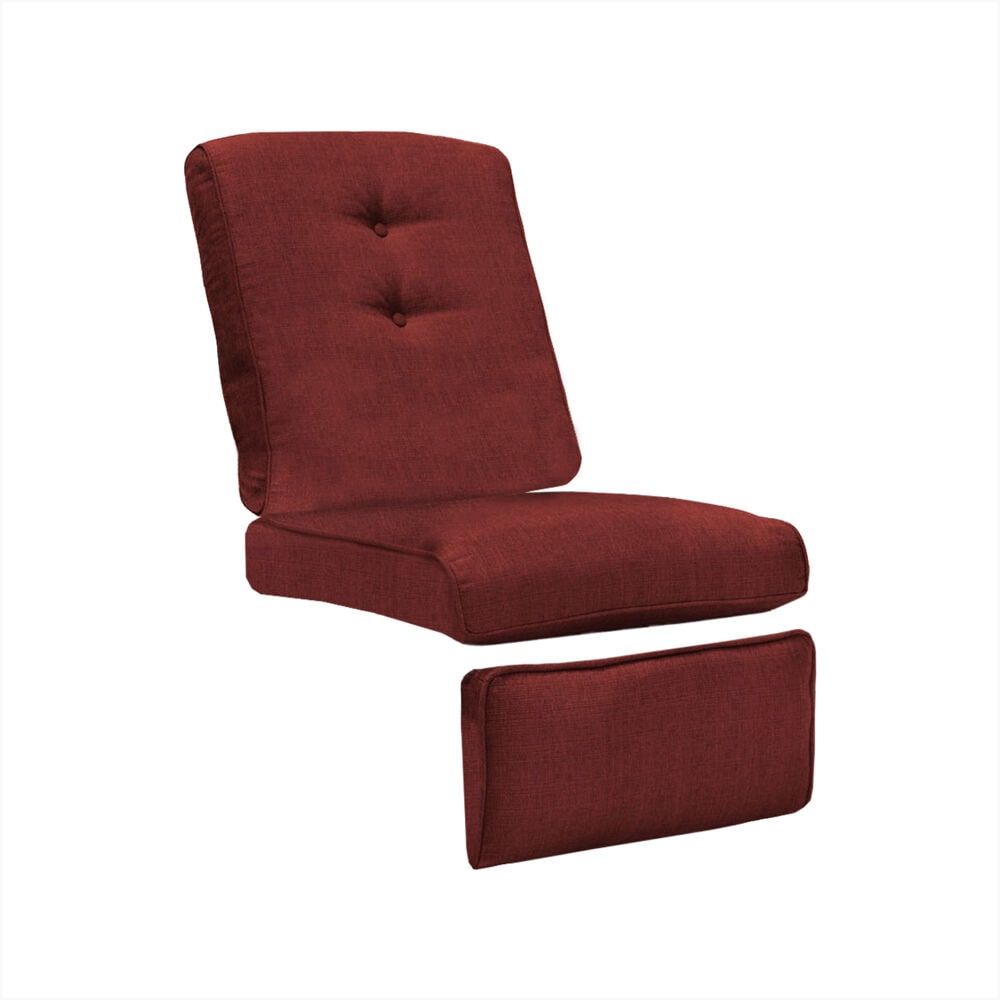 Hanover VENRECCUSH-RED 26.4-in x 23.2-in 3 -Piece Red Deep seat patio chair cushion
