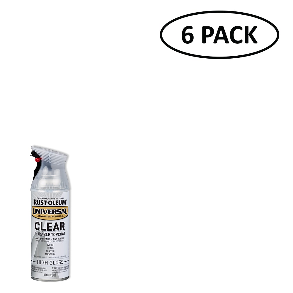 11 oz. Acrylic Enamel Gloss Crystal Clear Spray Paint (6-Pack)