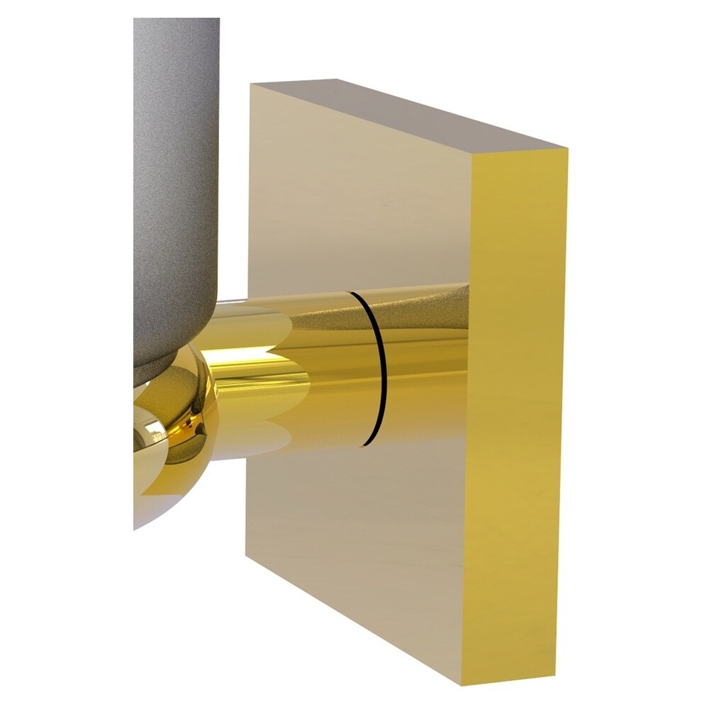 Allied Brass Skyline Unlacquered Brass Tumbler and Toothbrush Holder in the  Toothbrush Holders & Tumblers department at