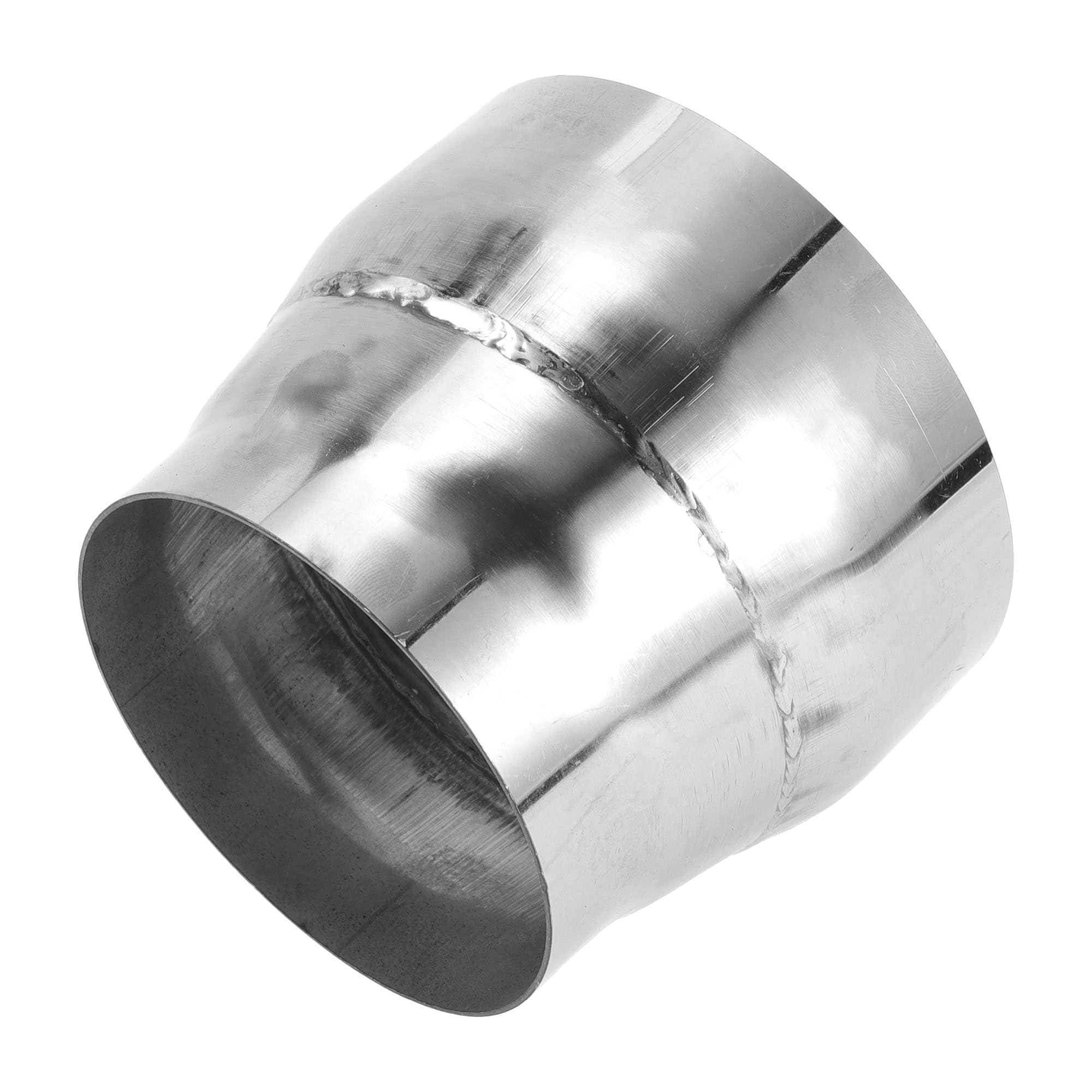 Unique Bargains 4 Inch OD to 5 Inch OD Mandrel Exhaust Pipe Adapter Concentric Reducer Car Exhaust Pipe Tubing Piping Adapter 4inch/100mm Length T304 Stainless Steel Silver Tone