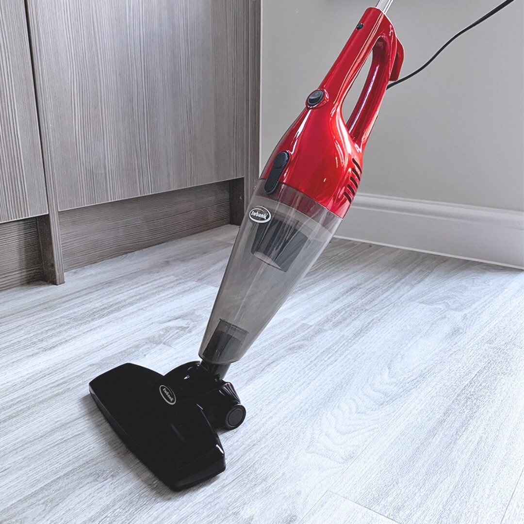 Red 2-in-1 Bagless Upright and Handheld Vacuum Cleaner