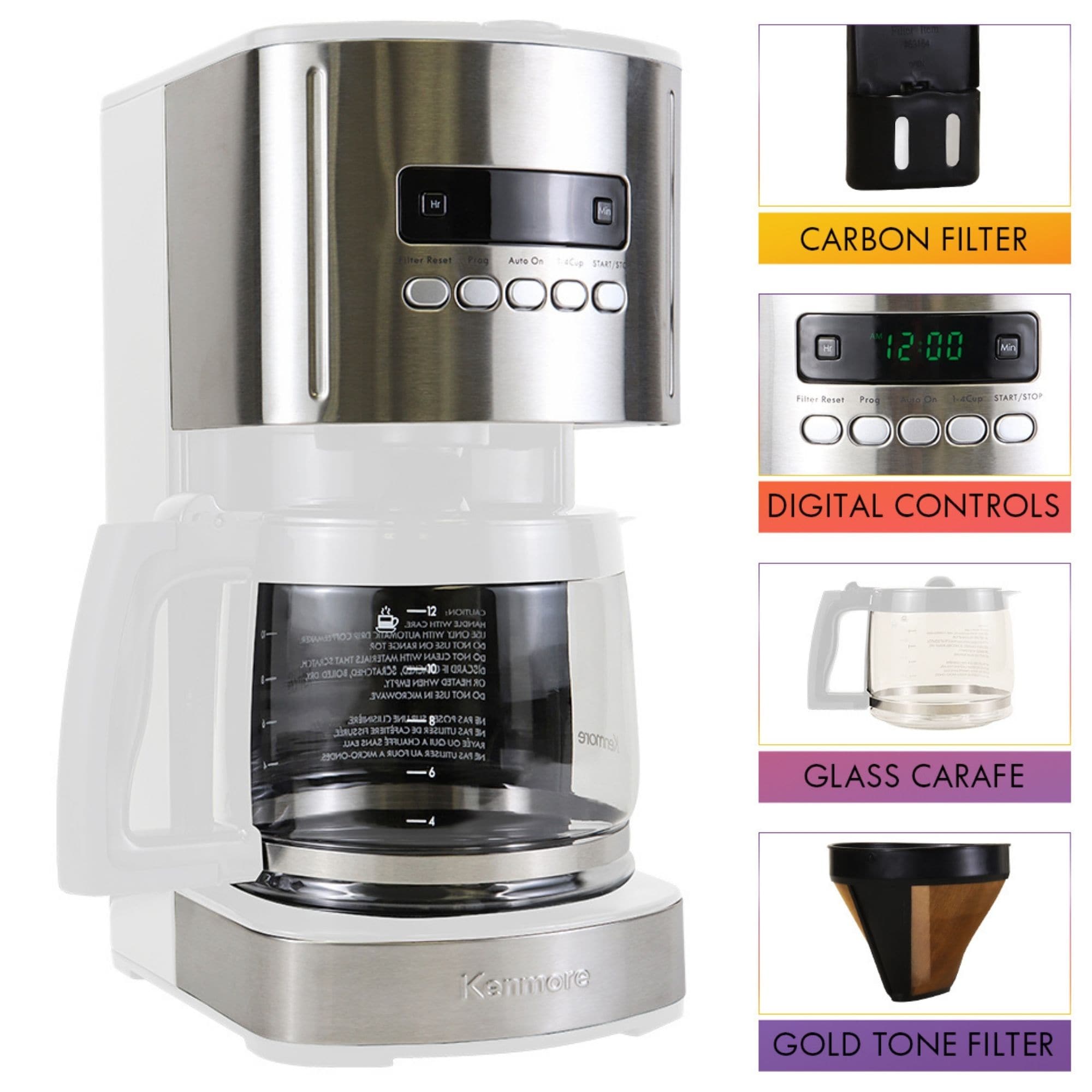 Elite Gourmet Americana Collection 5 Cup Carafe Coffee Maker