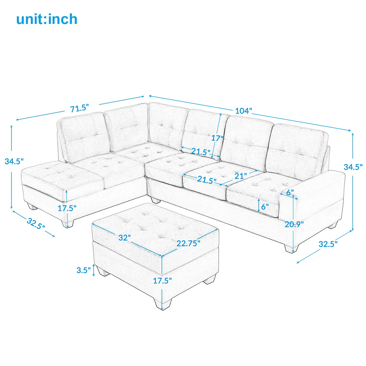 GZMR GZ-N7S1348E Sofas-Loveseats - View #12