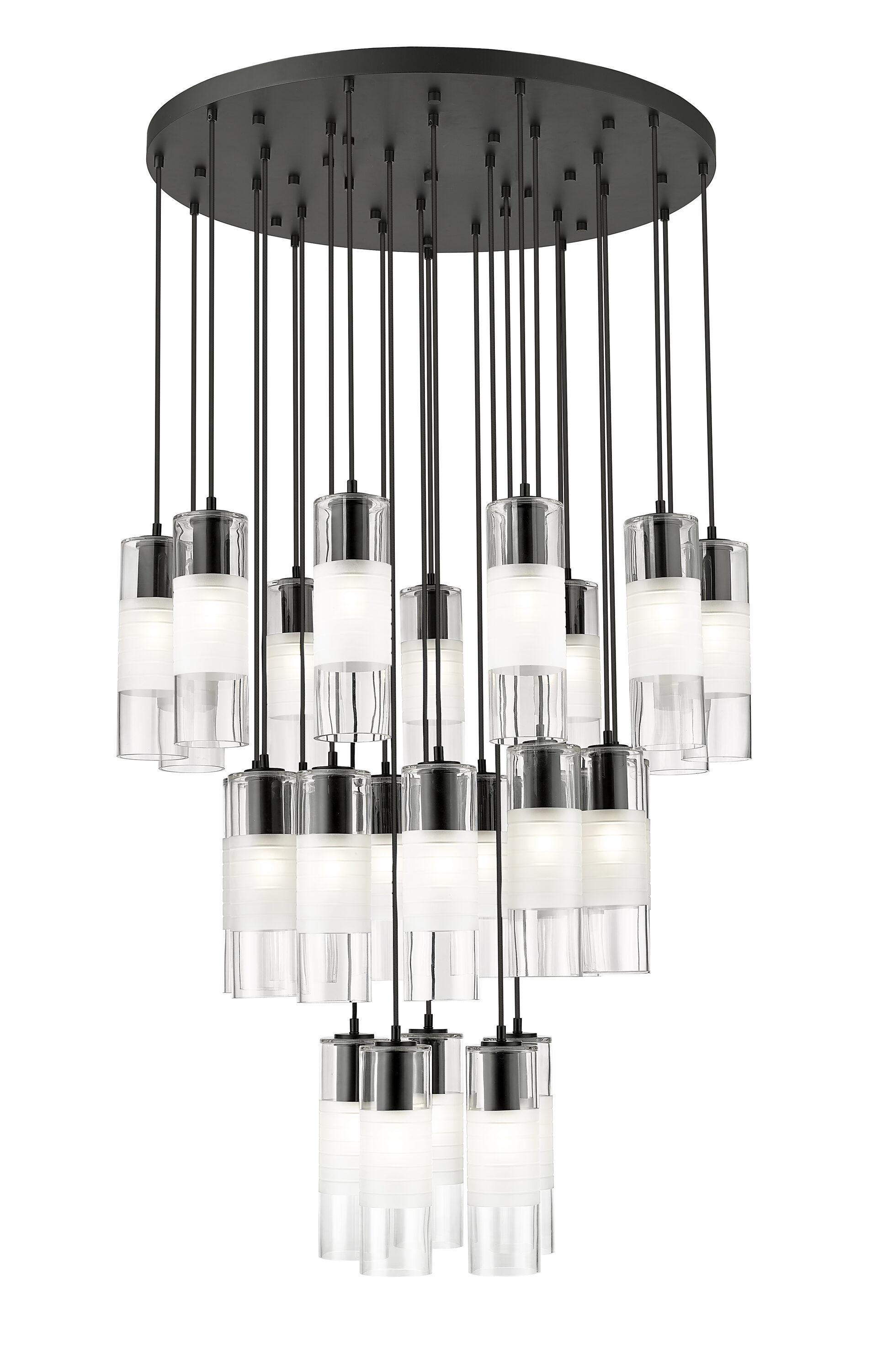 Z-Lite 824P-27R-MB Alton 27 -Light Matte Black Transitional For Use in Bedrooms, Dining Rooms, Foyers, Kitchens, Living Rooms Chandelier