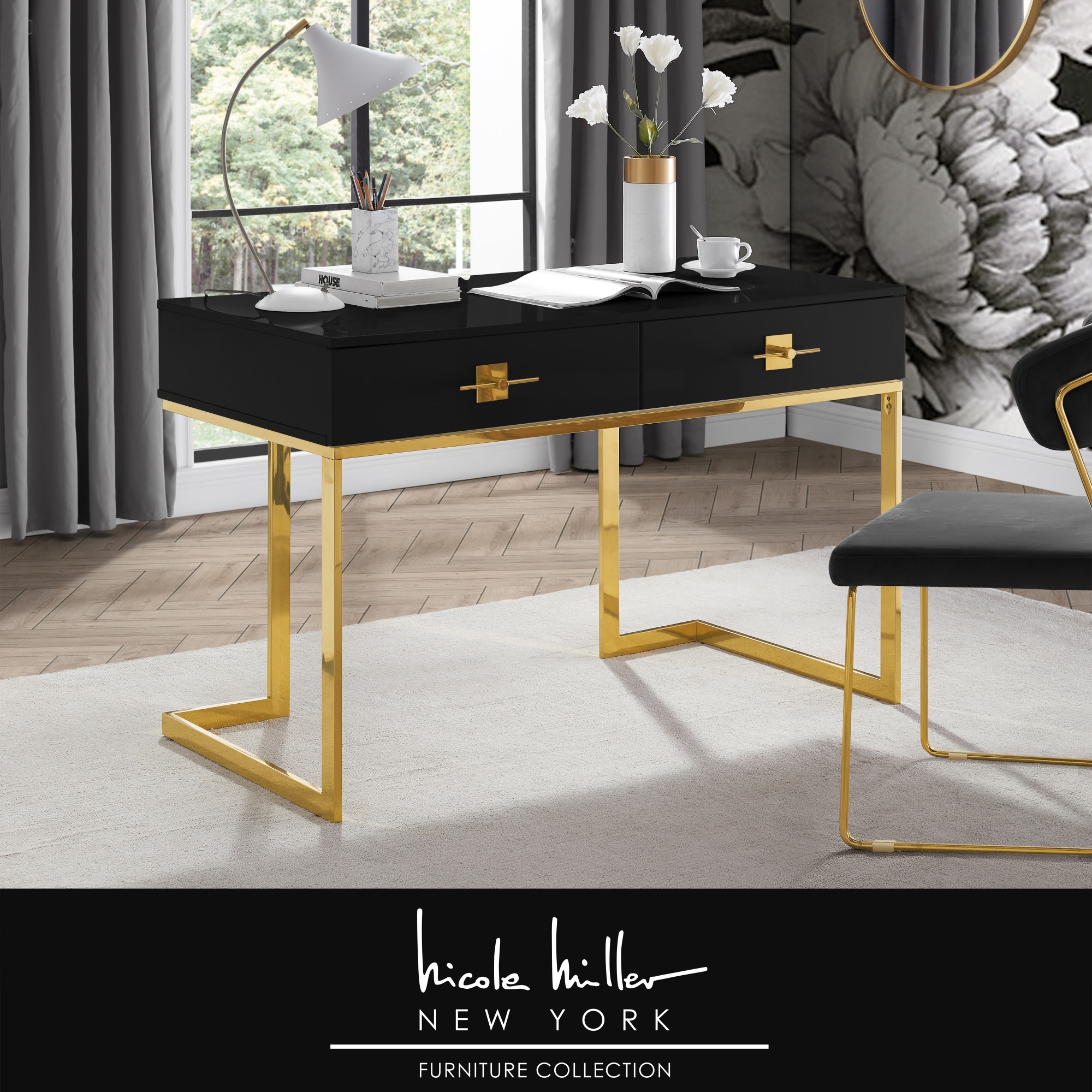 Nicole Miller NDK197-09BK-LS desks - View #2