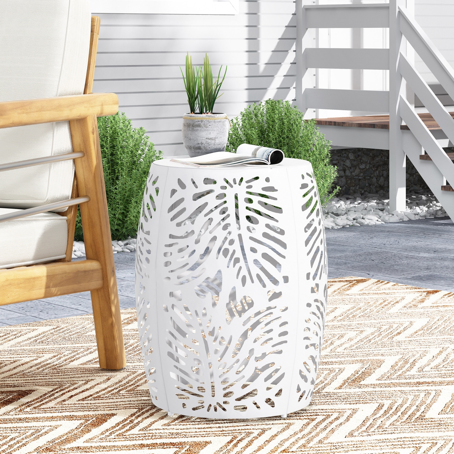 Streamdale Furniture 73613.00WHI Patio-Tables - View #4