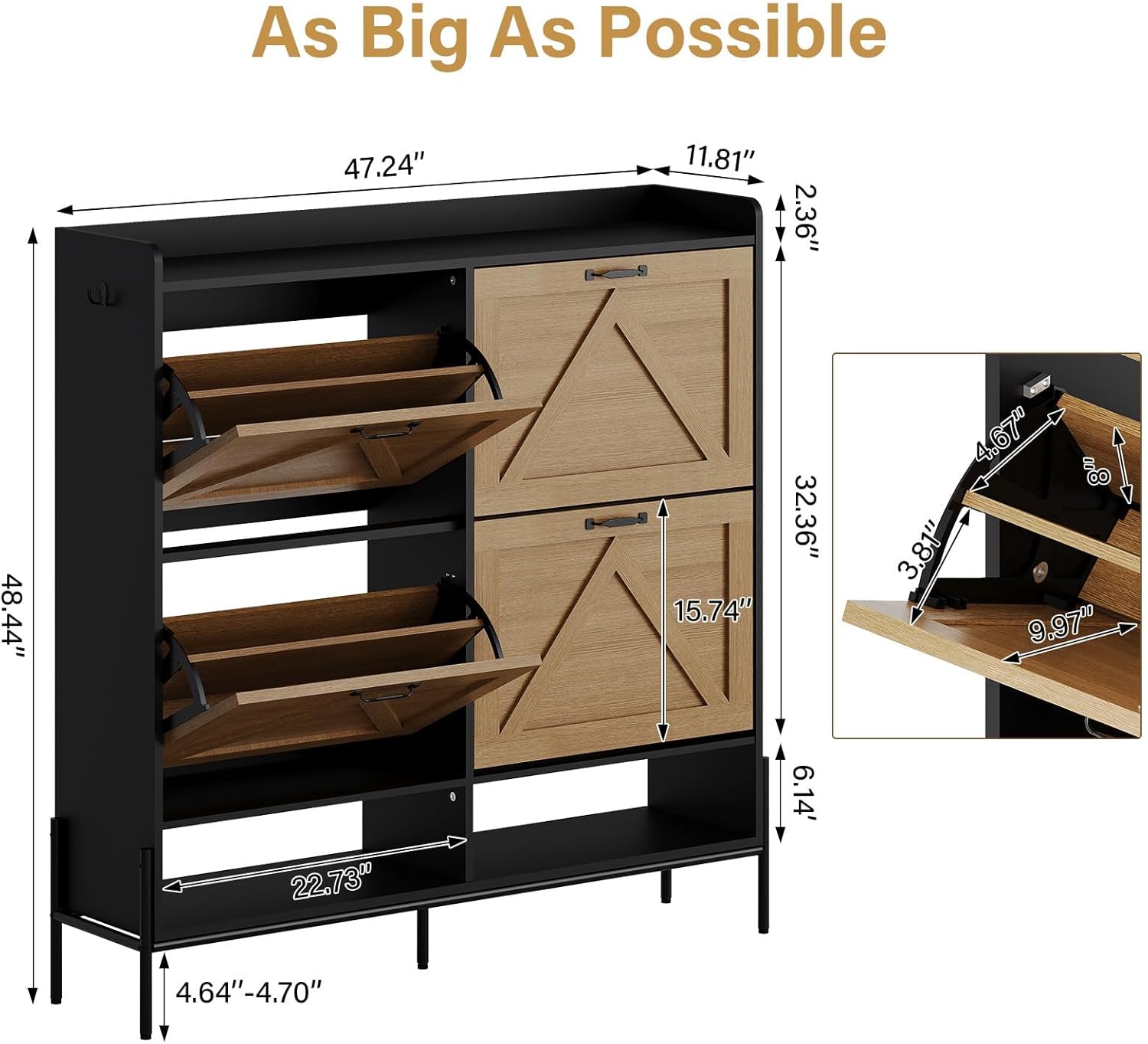 WhizMax DF-PHO-150ZRLH3 Shoe-Racks - View #2