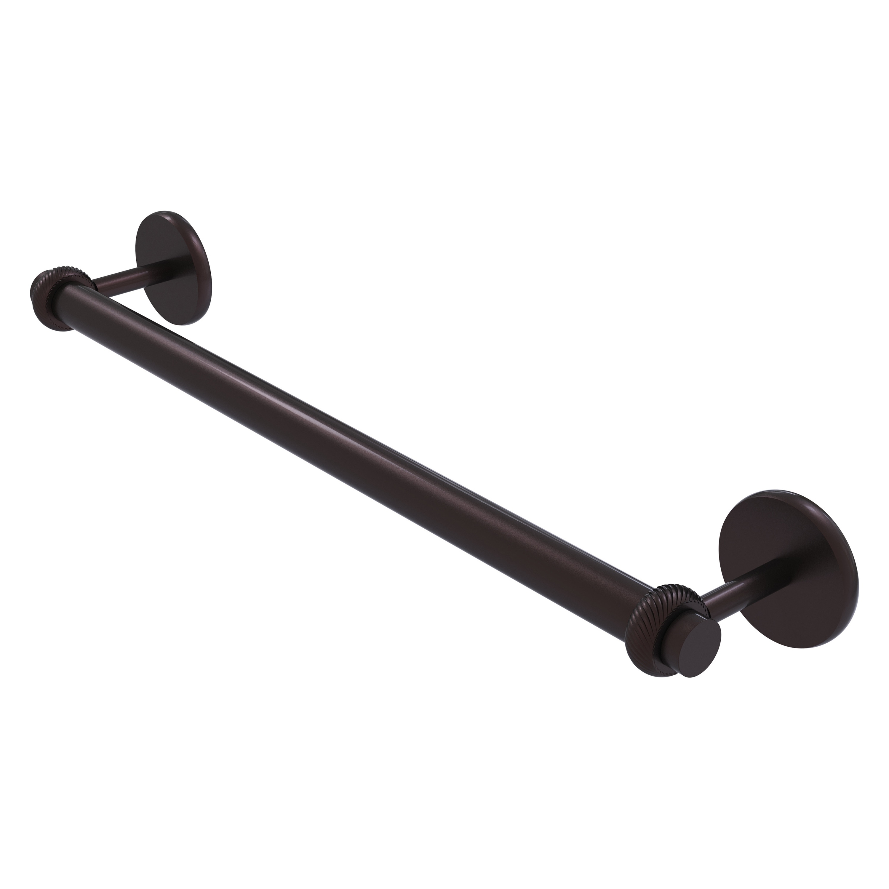 Allied Brass 7251T/24-ABZ Satellite Orbit Two 24-in Antique Bronze Wall mount Single Towel Bar