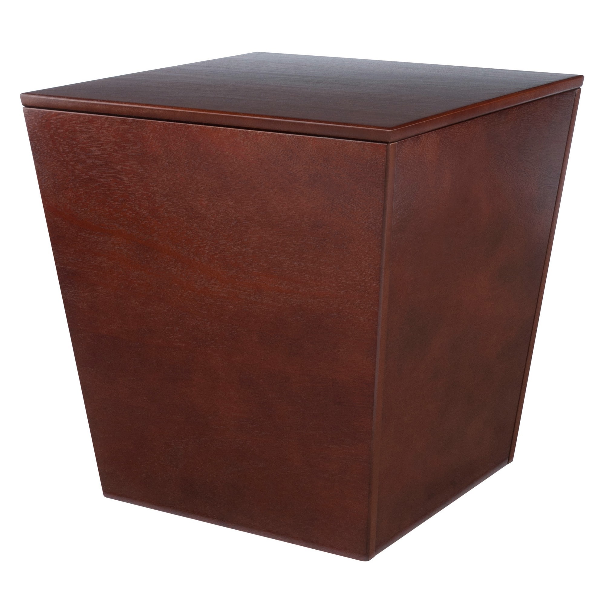 Winsome Wood 94418 Mesa 18.5-in W x 18.0-in H Walnut Wood Square Modern End Table with Storage Assembly Required