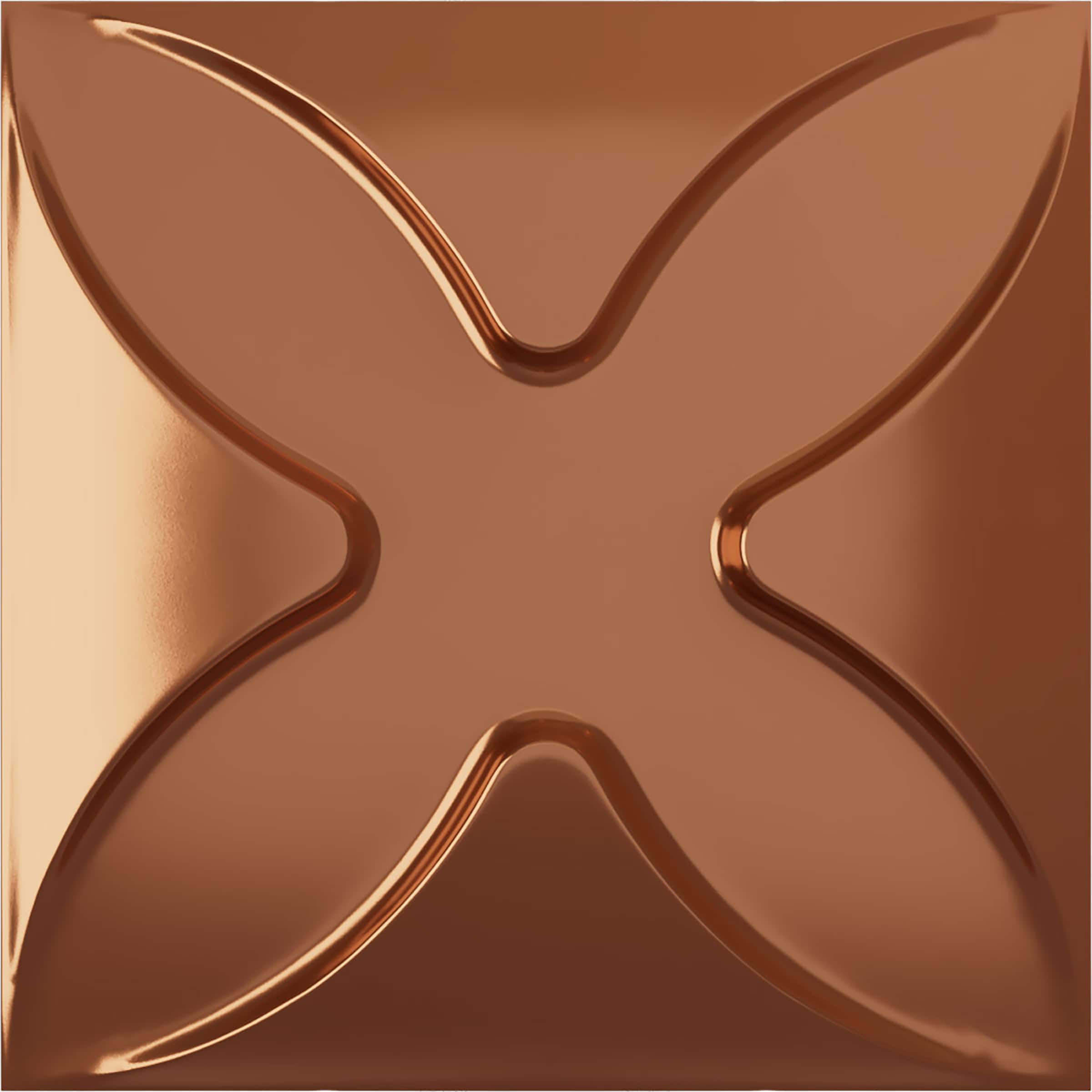 Ekena Millwork WP12X12AUBCO 11-7/8-in x 11-7/8-in Embossed Paintable/Stainable Copper PVC Wall Panel ( 0.98-sq ft )