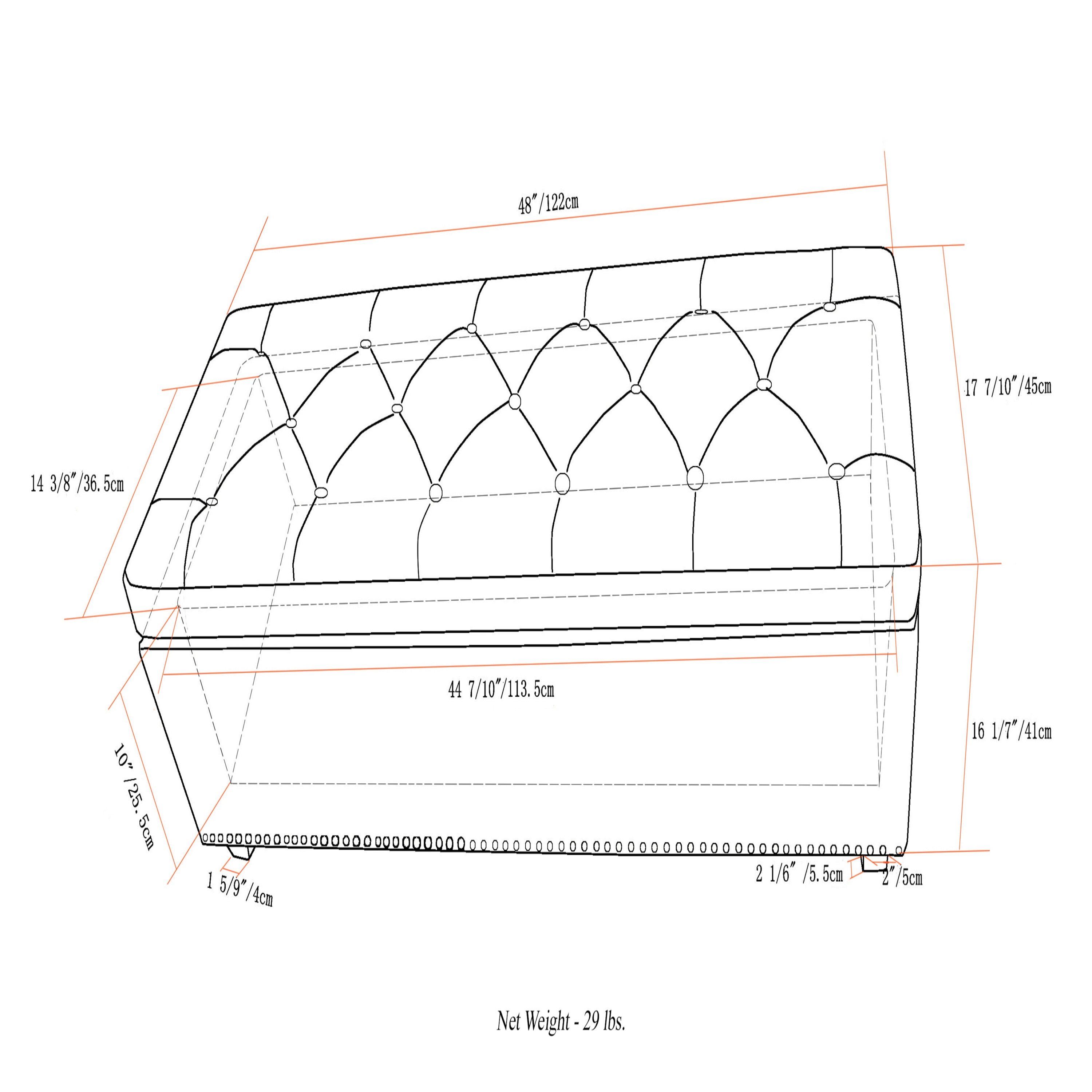 Simpli Home AXCOT-239-DBU Indoor-Ottomans - View #8